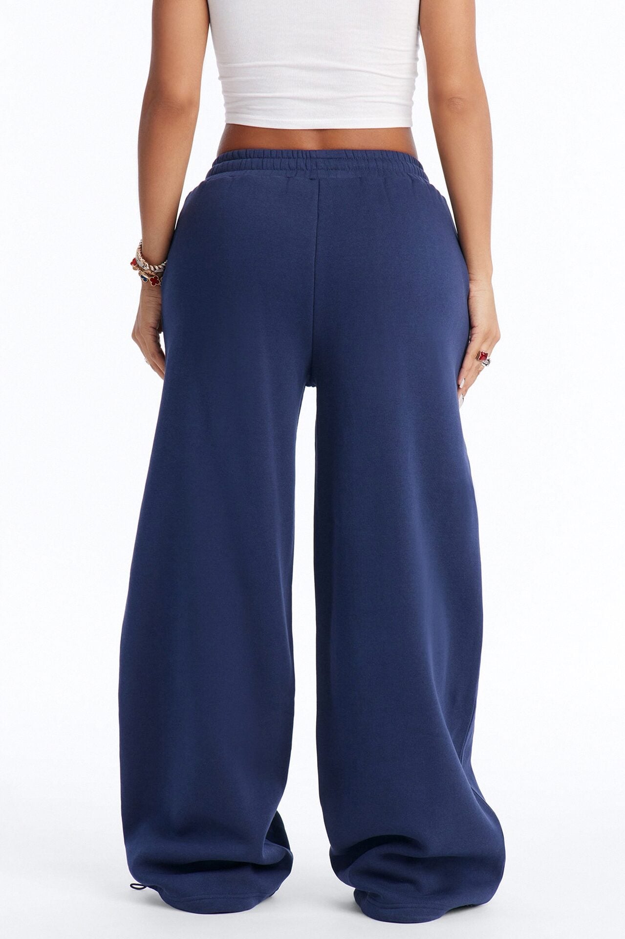 Jorden Fleece Wide Leg Lounge Pant - Navy image 3