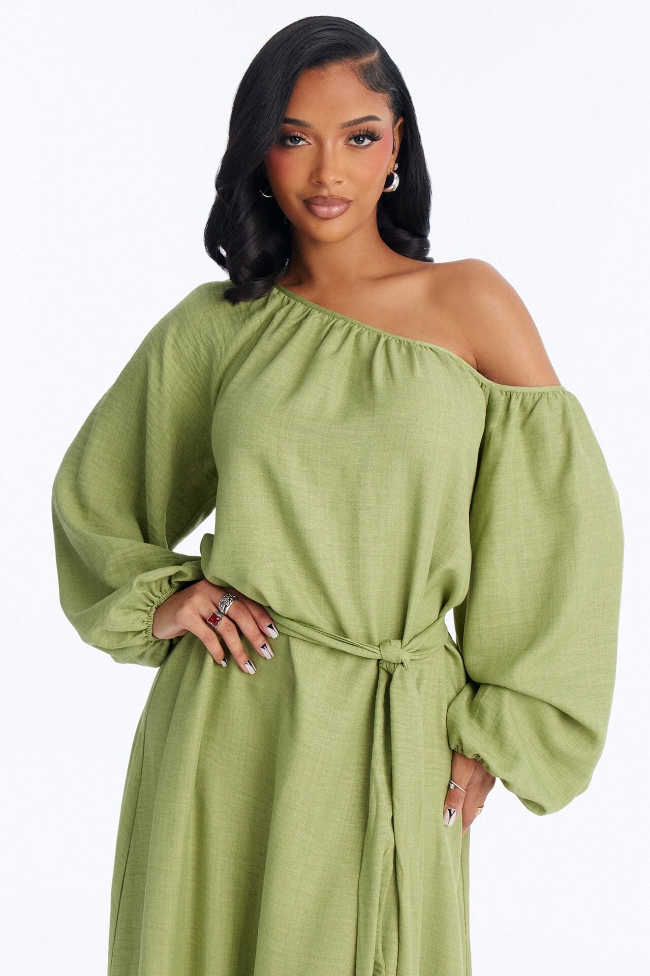 Tianna Tie Waist Maxi Dress - Chartreuse image 2