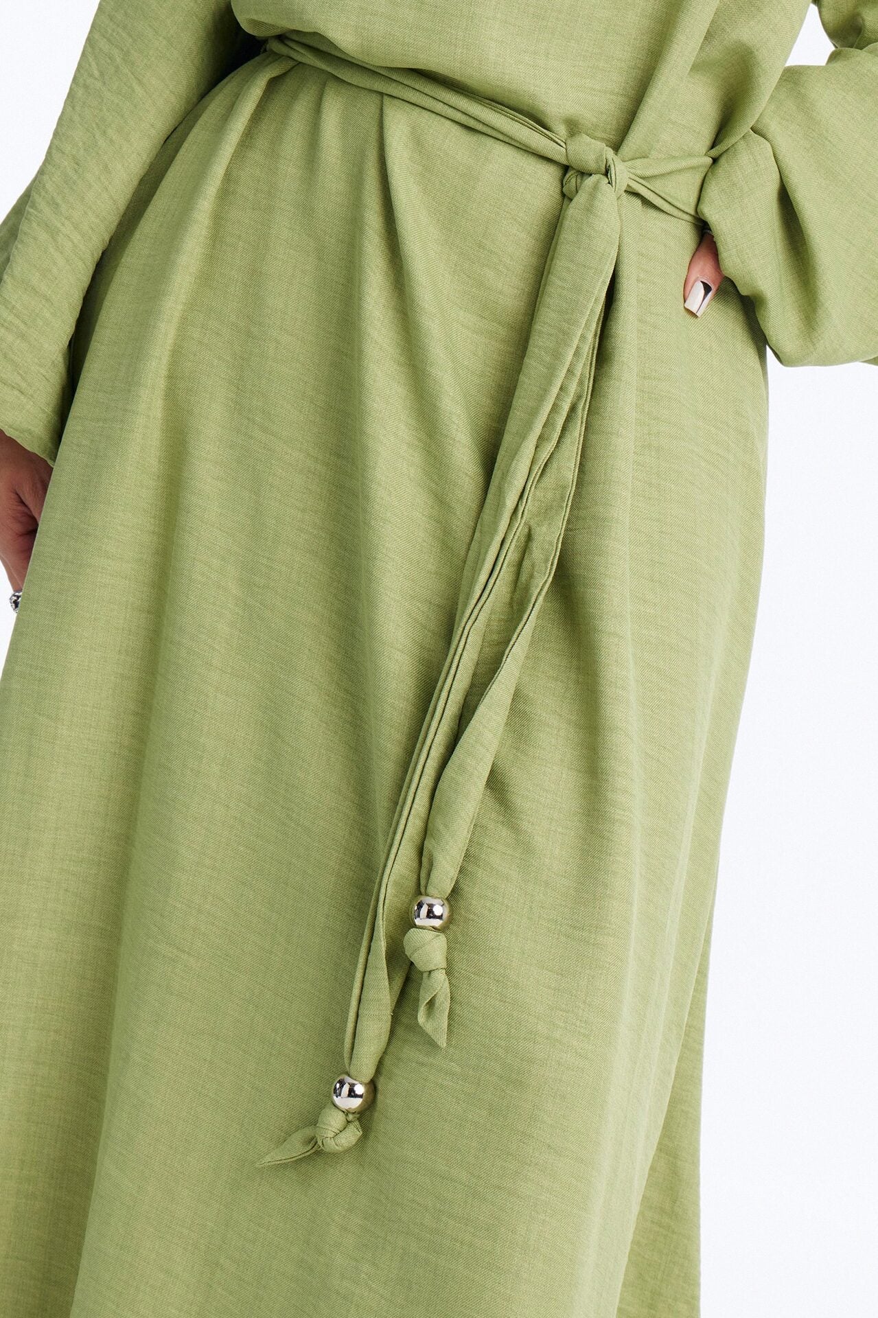 Tianna Tie Waist Maxi Dress - Chartreuse image 3