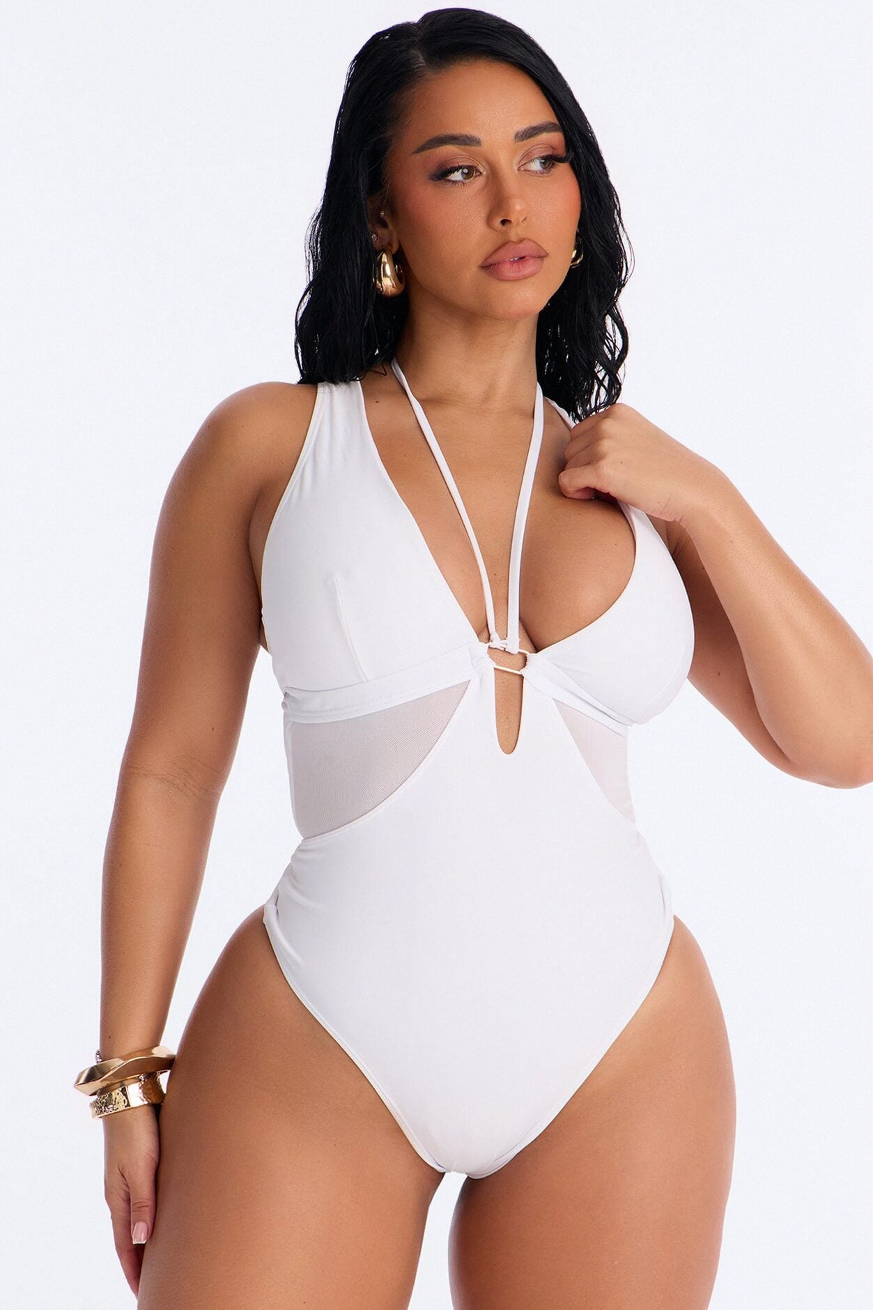 Matching Your Energy 1 Piece Swimsuit - White image 2