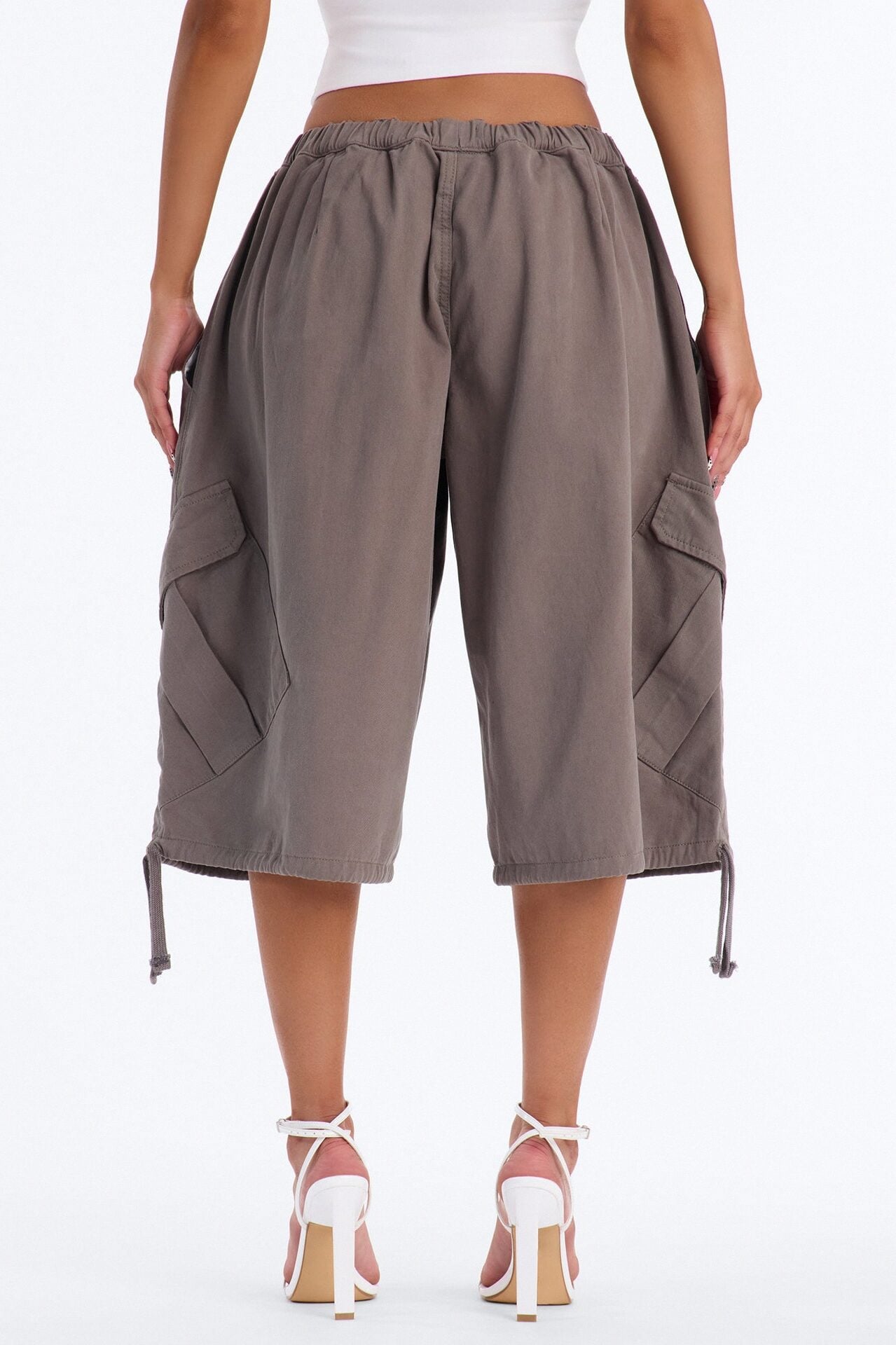 Carter Twill Cargo Bubble Hem Bermuda Short - Charcoal image 4