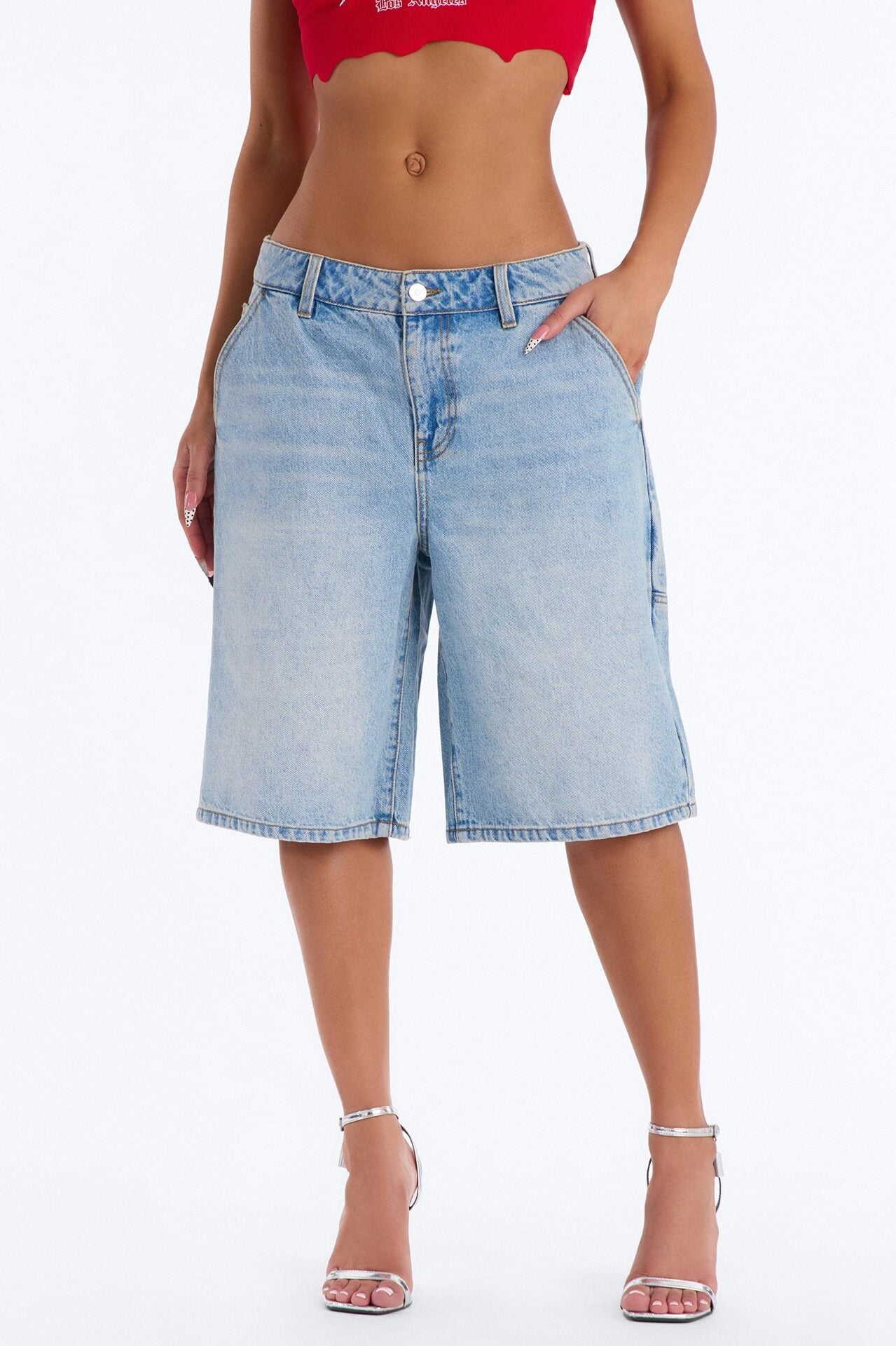Kendale Non Stretch Denim Jorts - Light Wash image 2