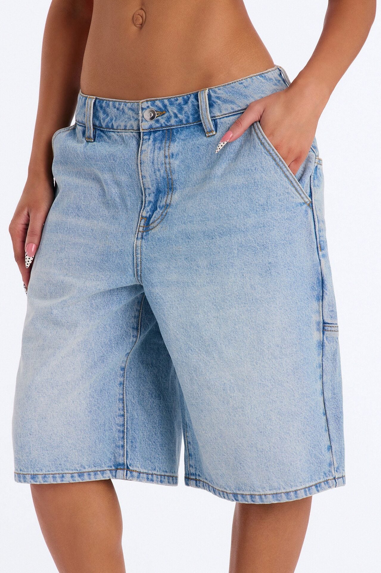 Kendale Non Stretch Denim Jorts - Light Wash image 3