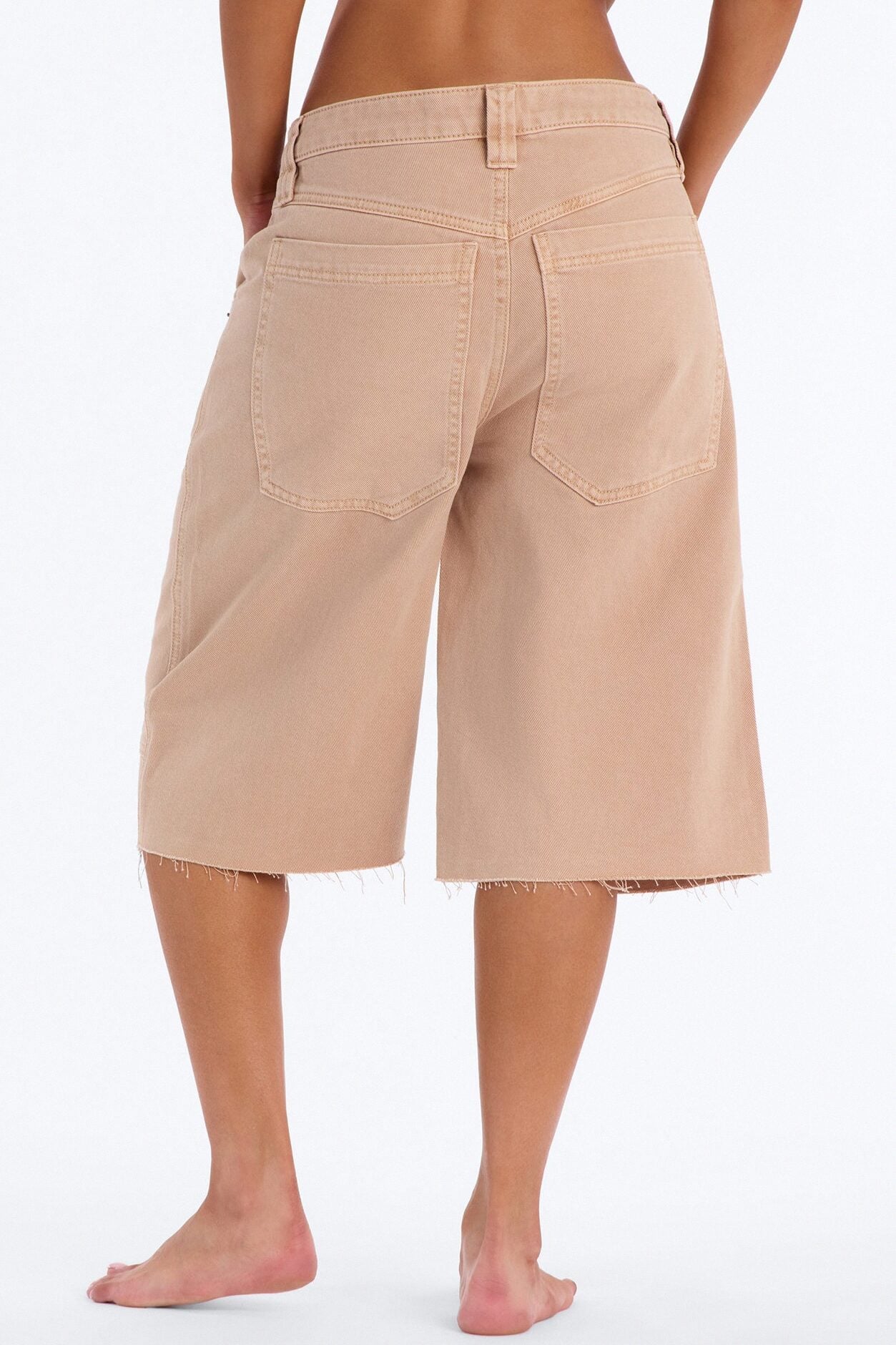 Monteverde Non Stretch Denim Jorts - Khaki image 4