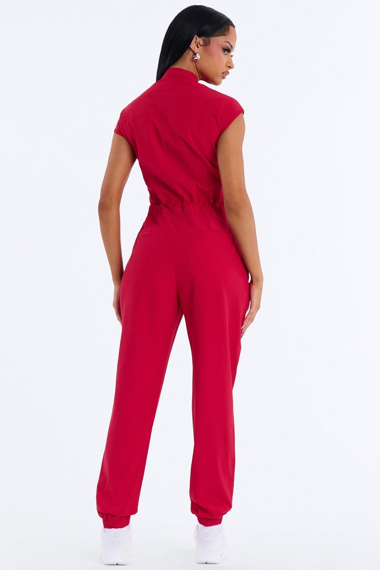Ready Next Shift Stretch Scrub Jumpsuit - Red image 4