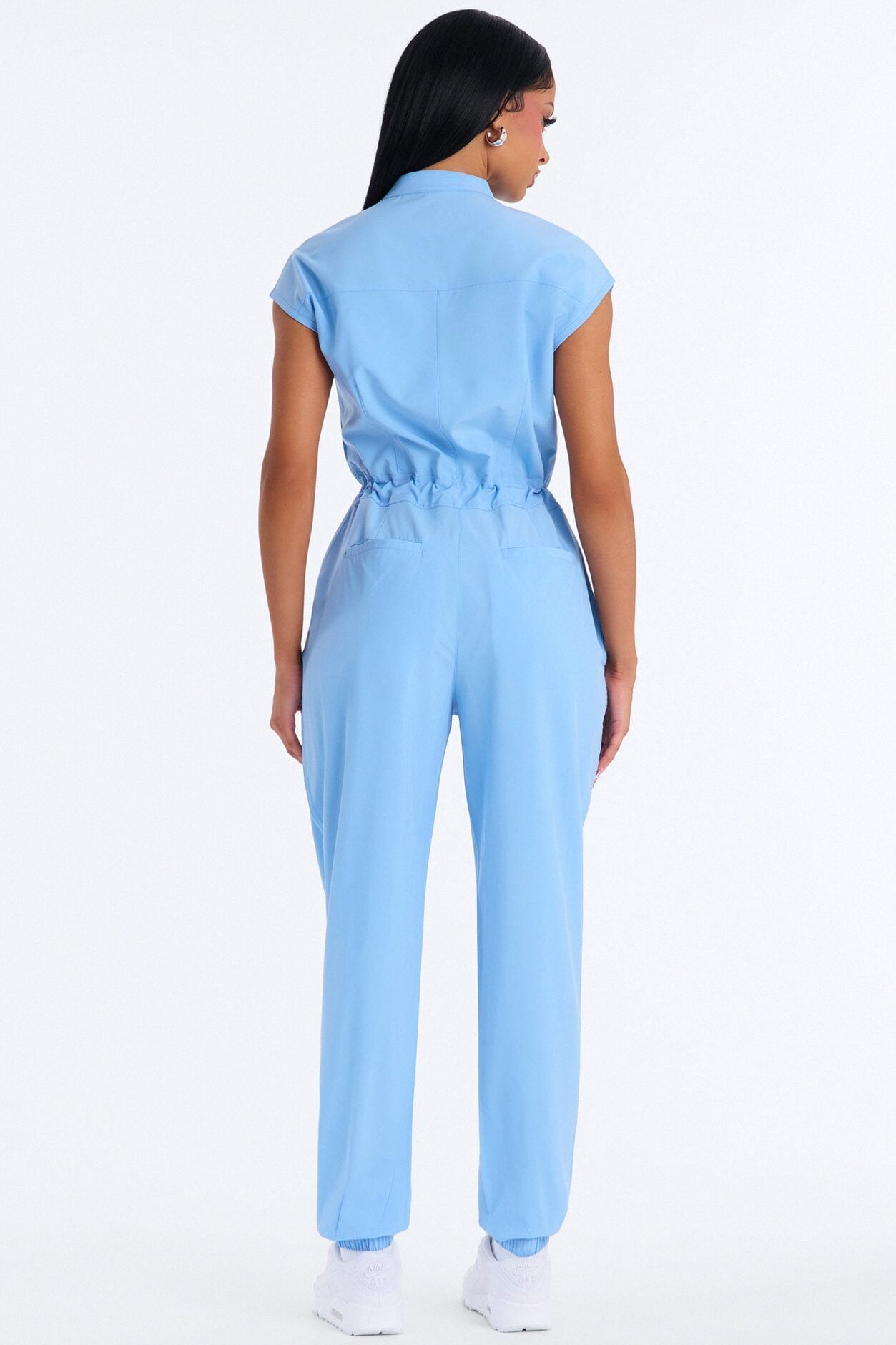 Ready Next Shift Stretch Scrub Jumpsuit - SkyBlue image 4