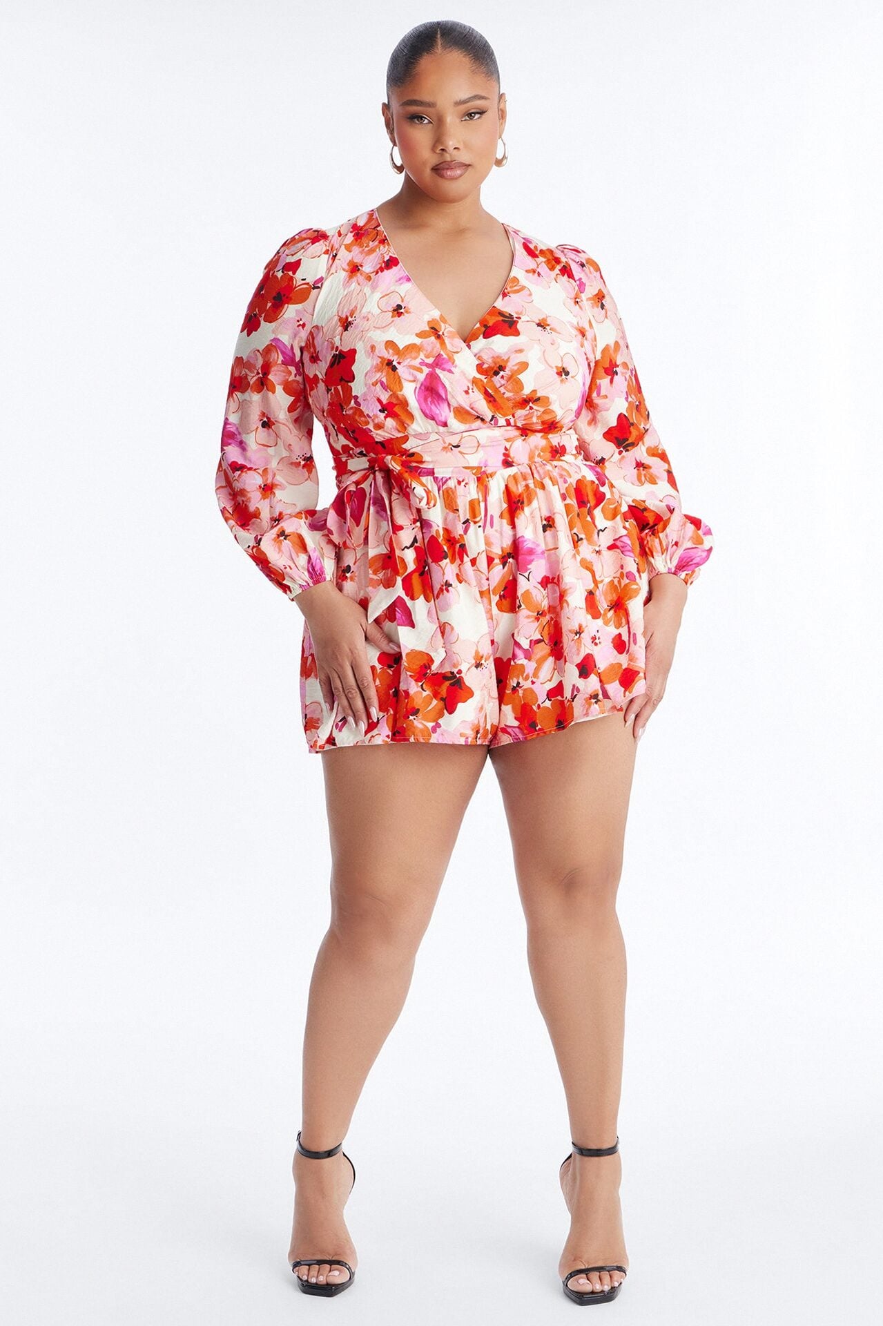 Fia Floral Ruffle Romper - Pink image 5