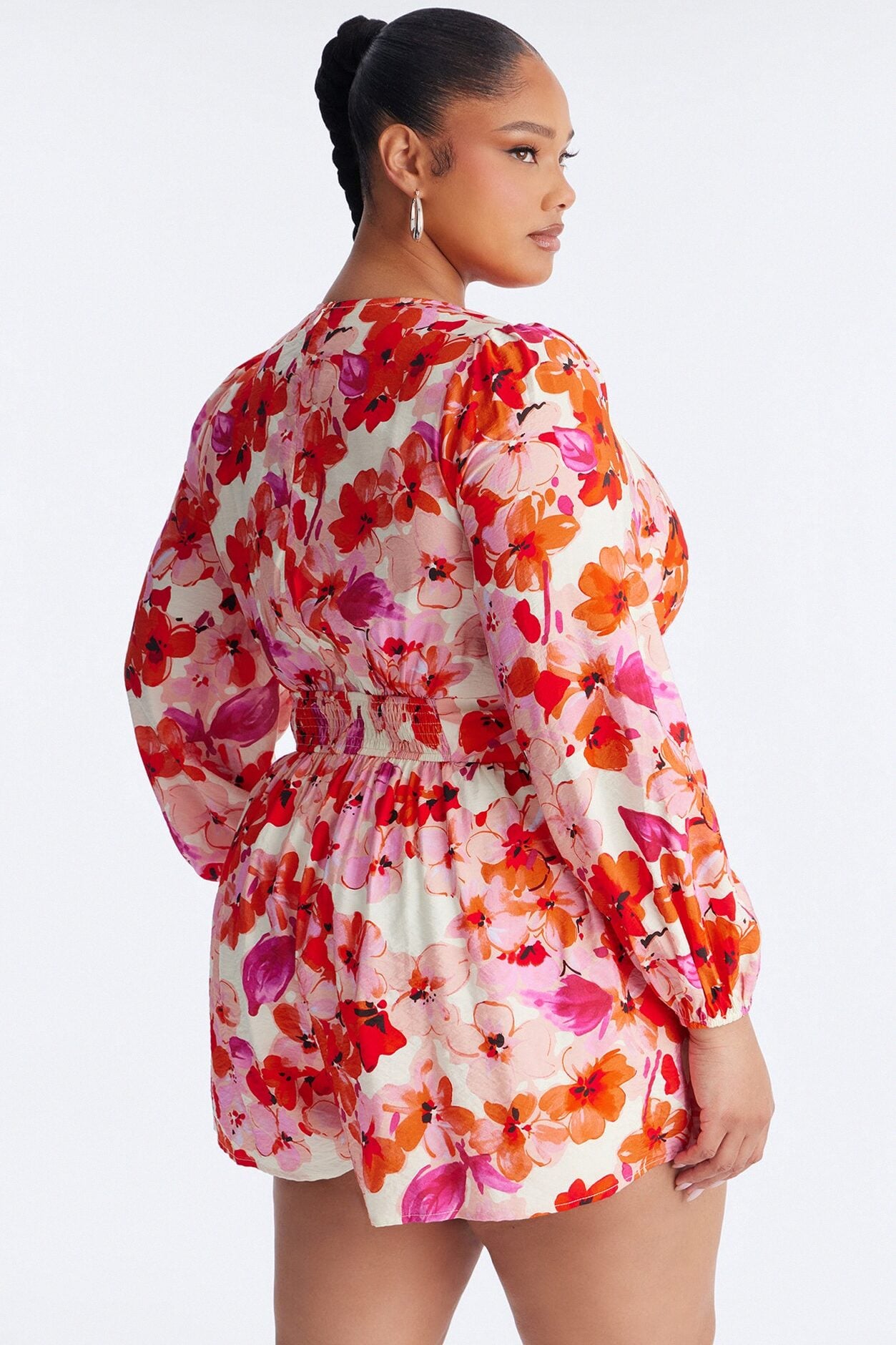 Fia Floral Ruffle Romper - Pink image 8