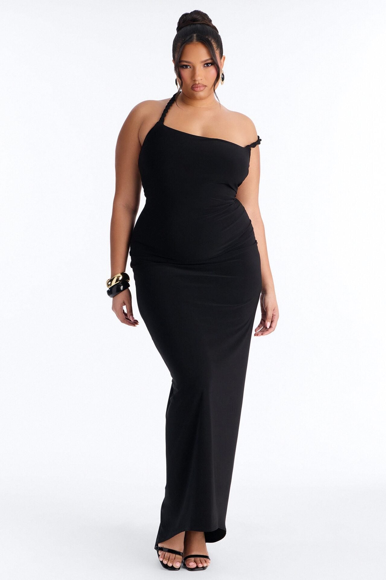 Sabina Twist Backless Maxi Dress - Black image 6