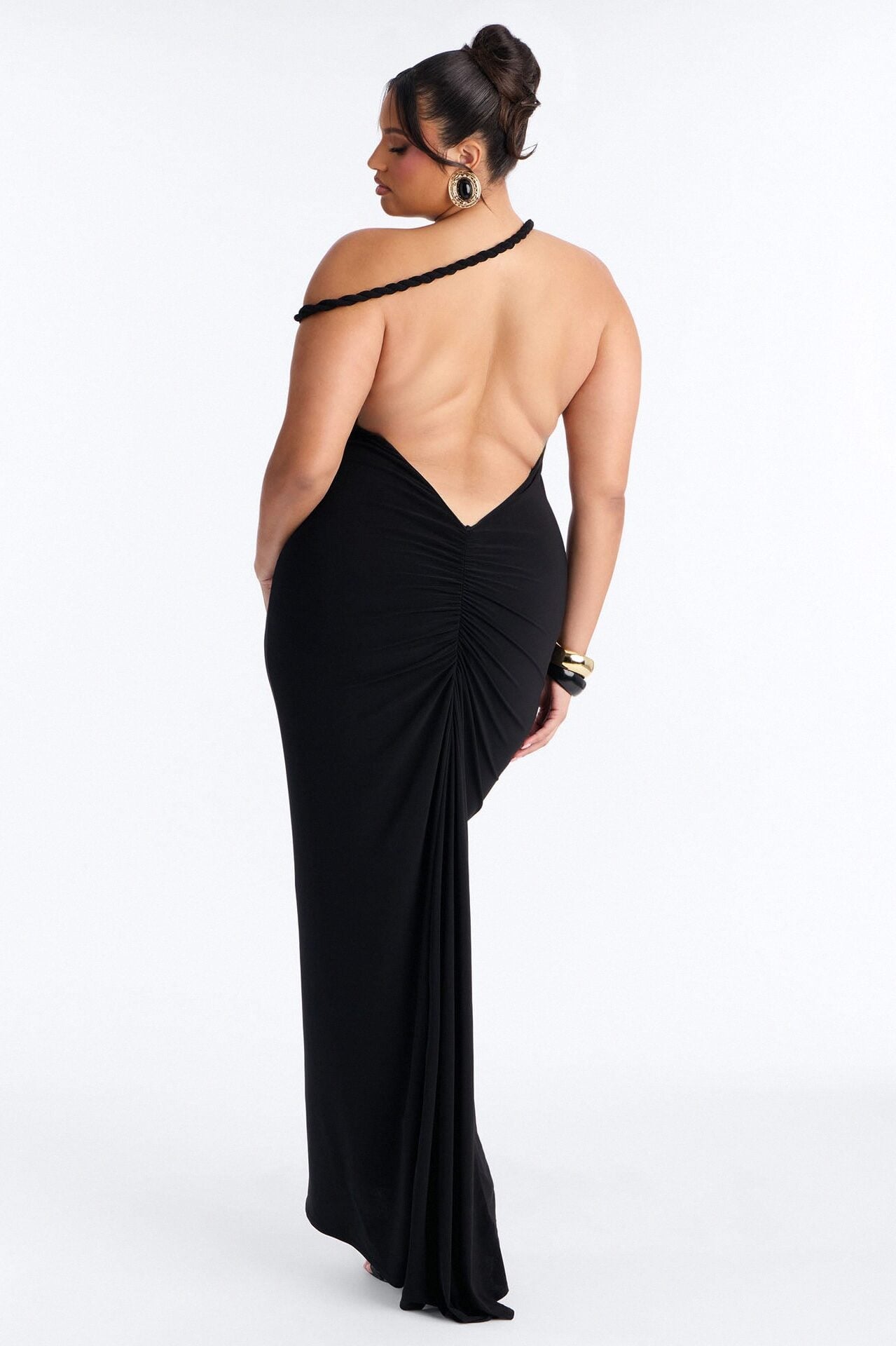 Sabina Twist Backless Maxi Dress - Black image 9