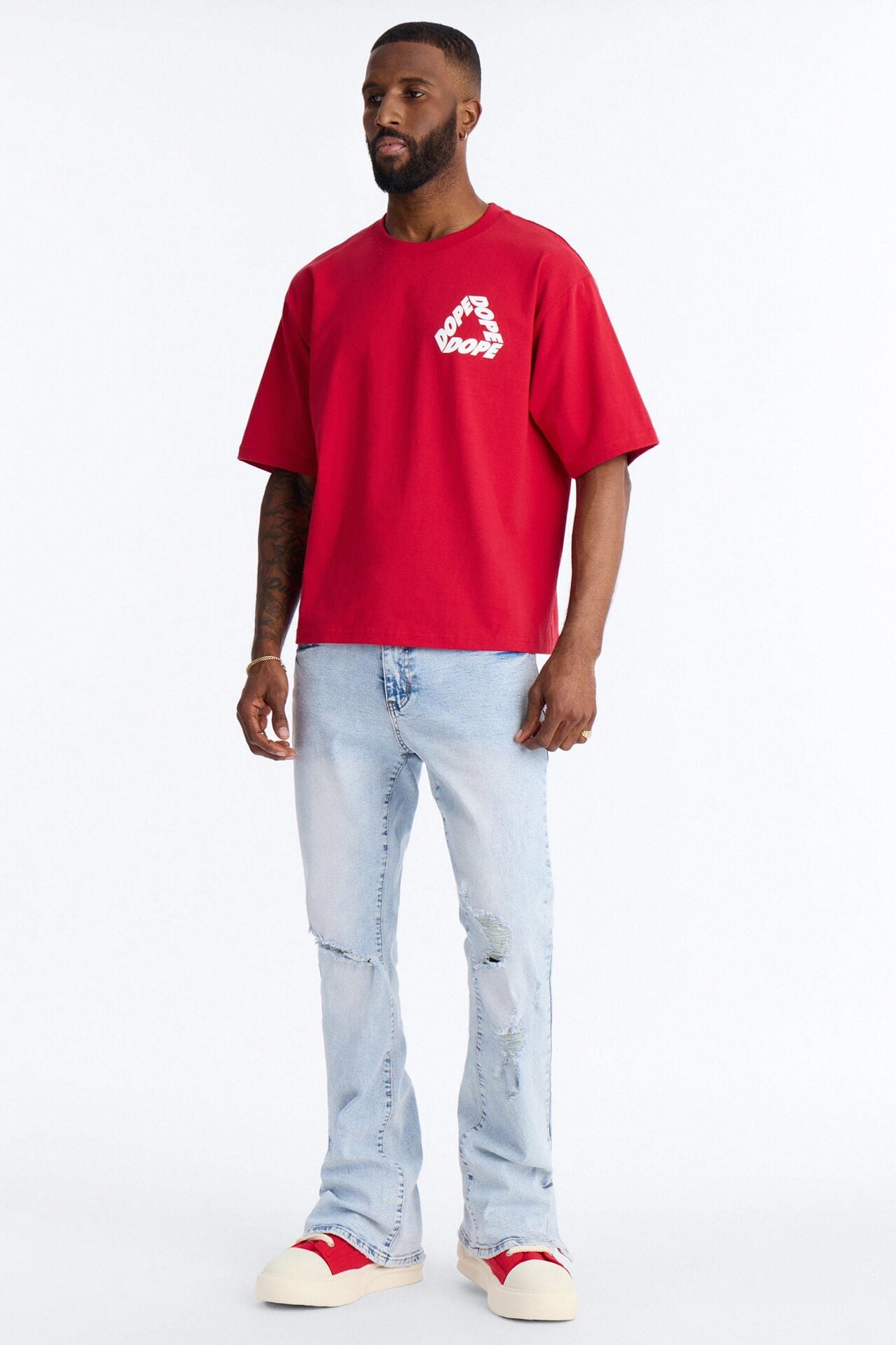 Dope Boxy Short Sleeve Tee - Red image 2