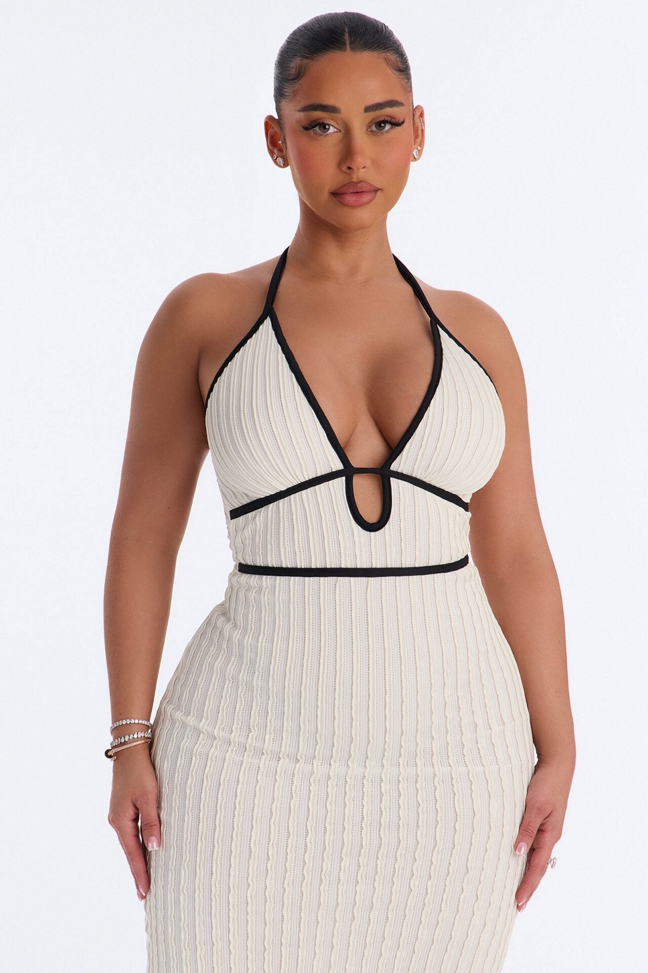 Sunlit Bliss Textured Maxi Dress - Off White image 2