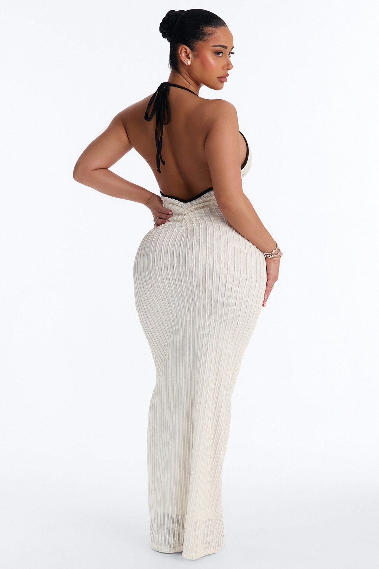 Sunlit Bliss Textured Maxi Dress - Off White image 4
