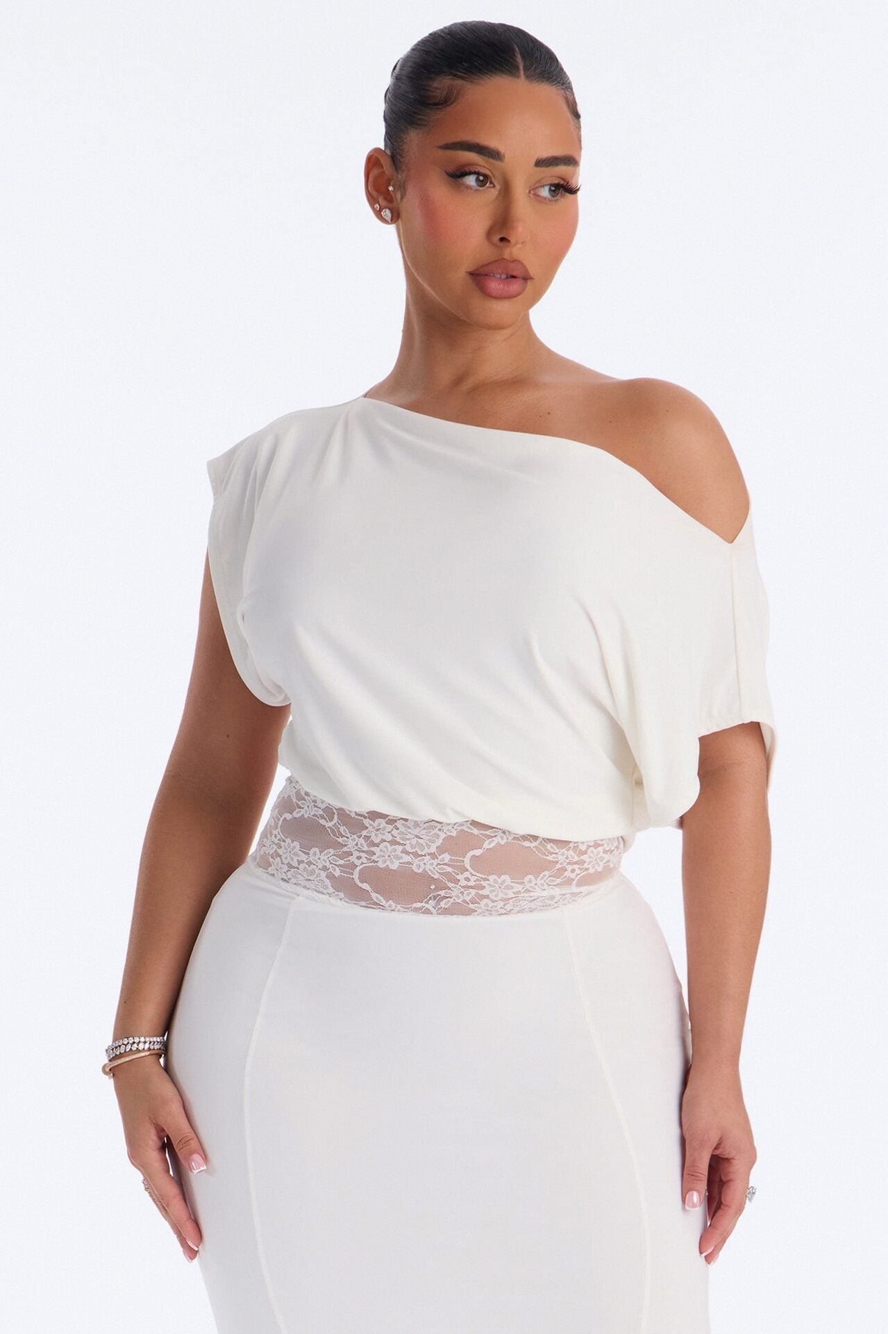 Raquel Lace Cut Out Maxi Dress - White image 2