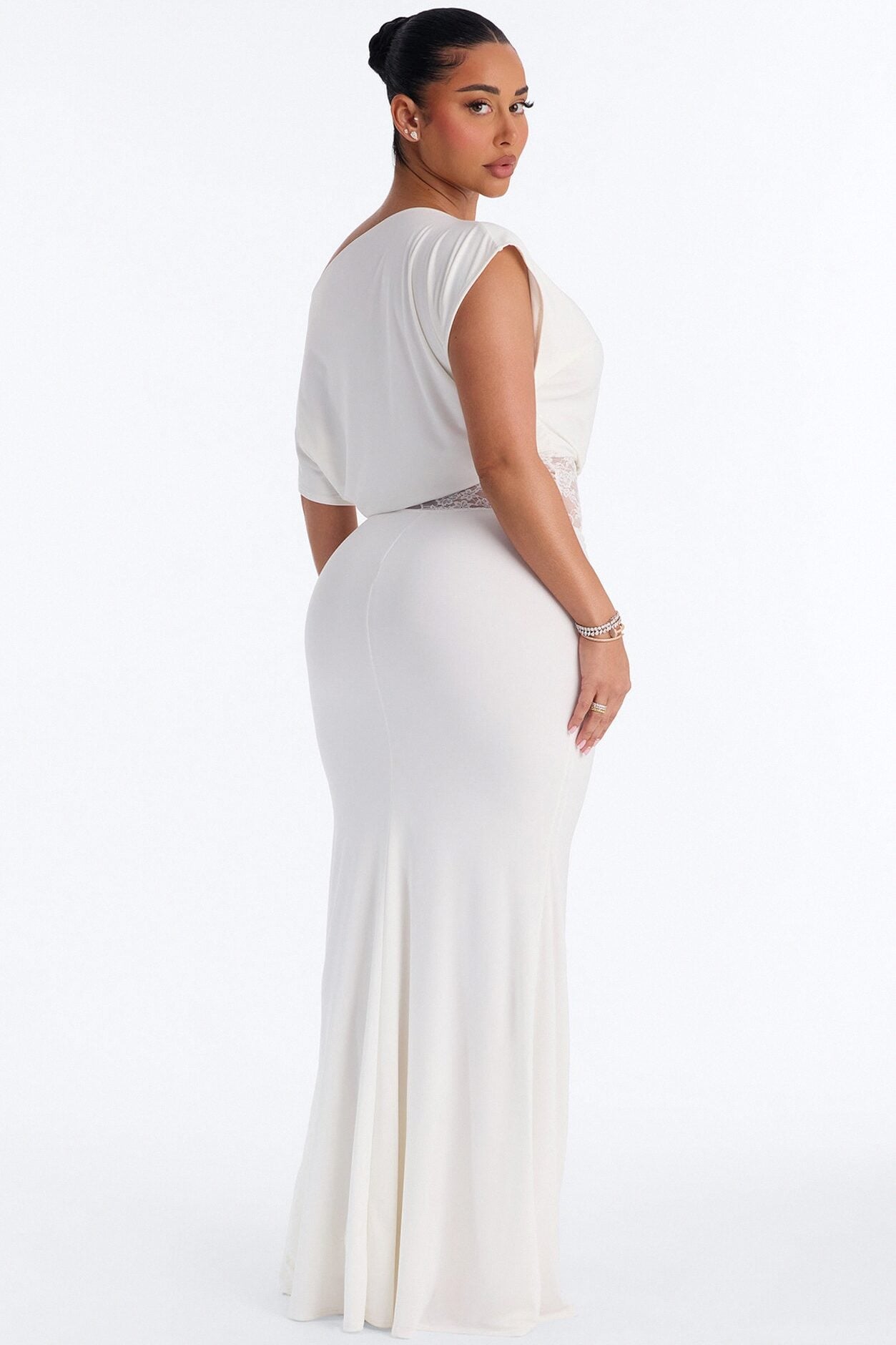 Raquel Lace Cut Out Maxi Dress - White image 4