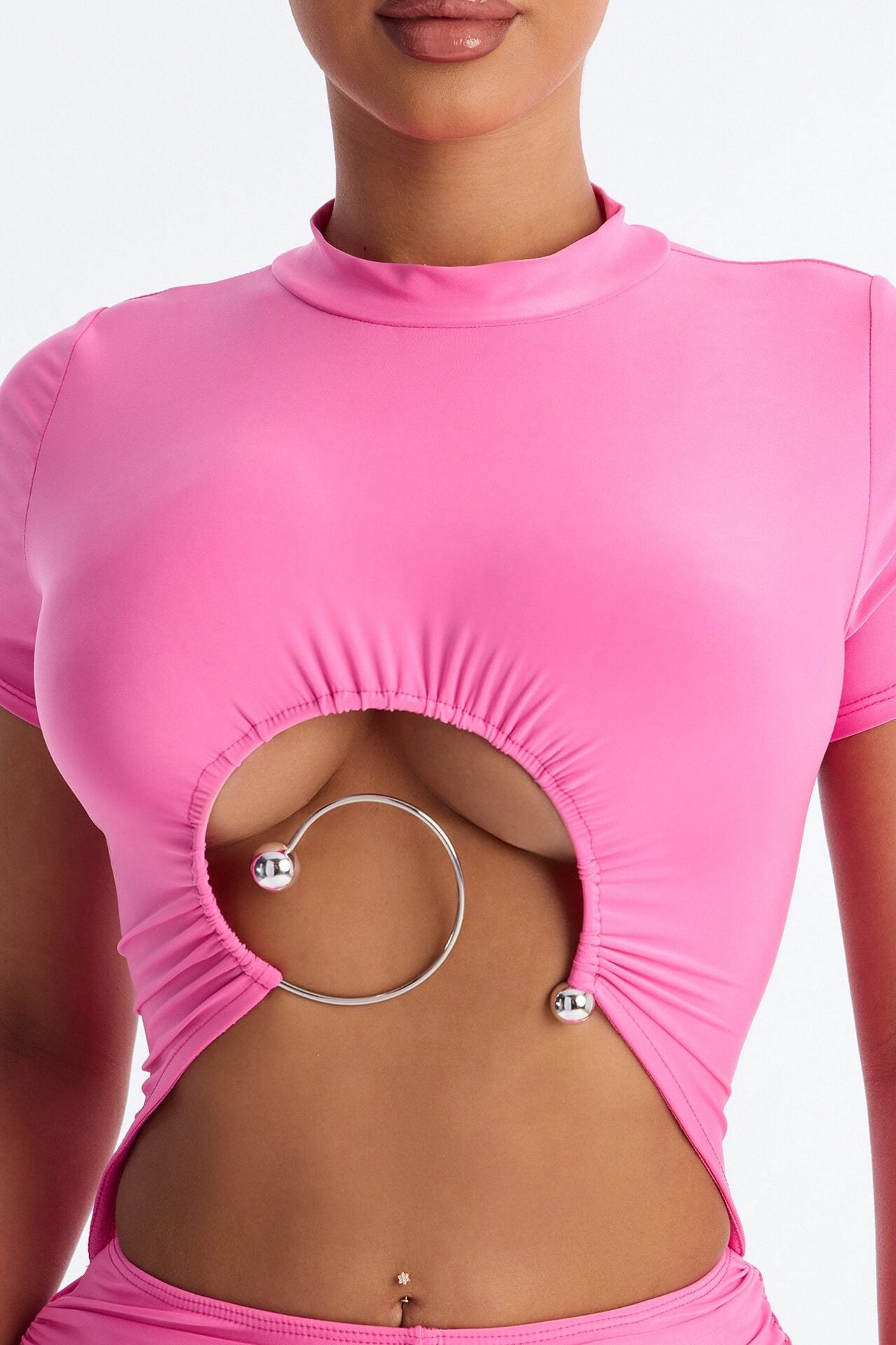 Karlee Cut Out Midi Dress - Pink image 3
