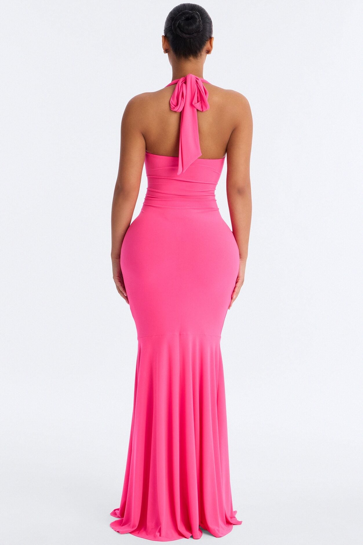 Arabella Cut Out Maxi Dress - Neon Pink image 4