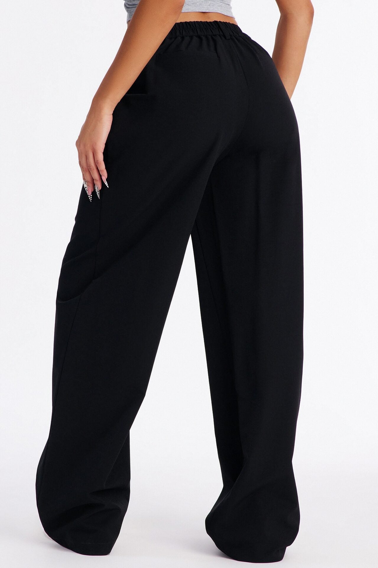 On the Go Breathable Wrinkle Free Wide Leg Pant - Black image 3