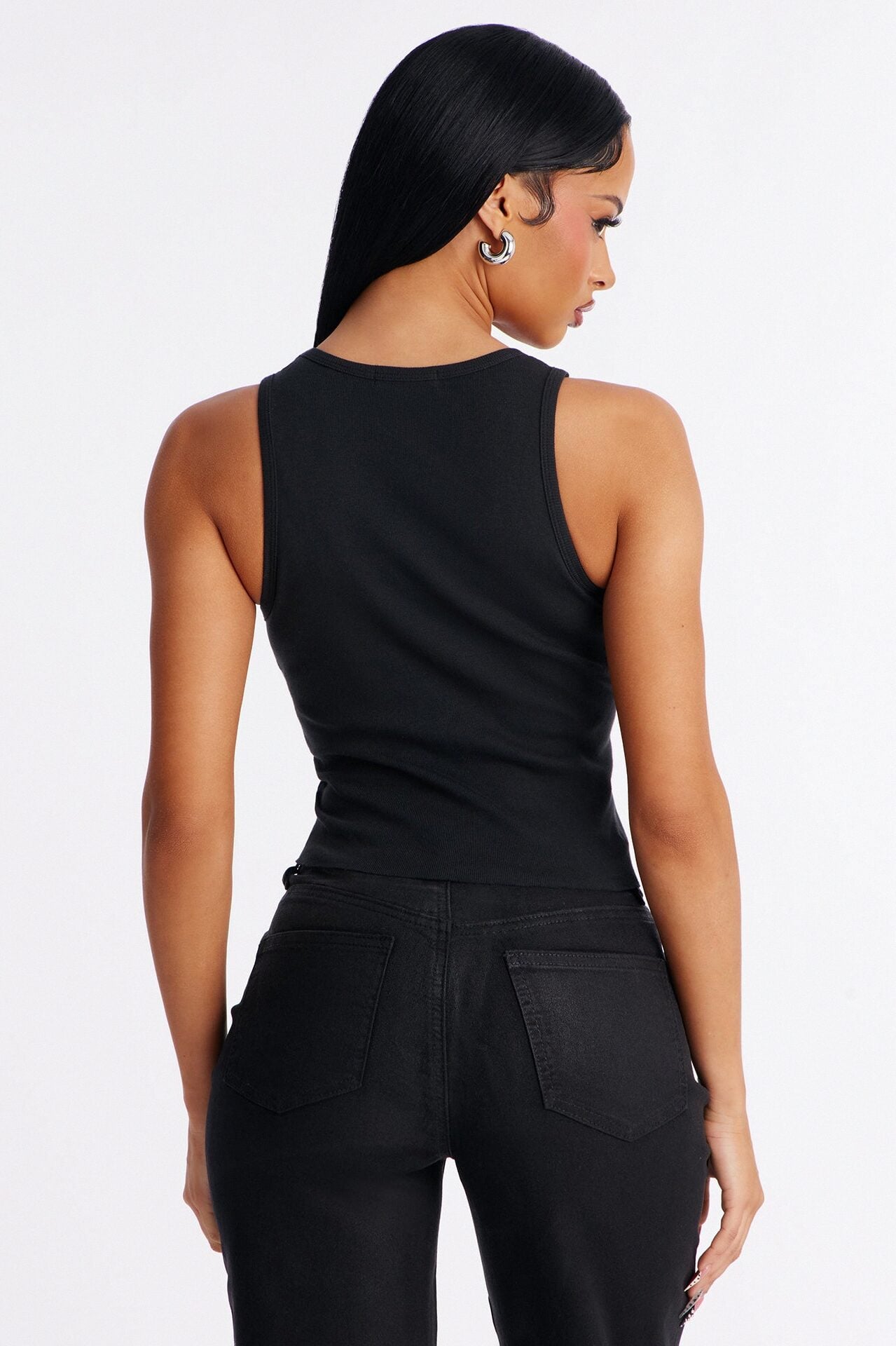 Mentally Spicey Studded Tank - Black image 3