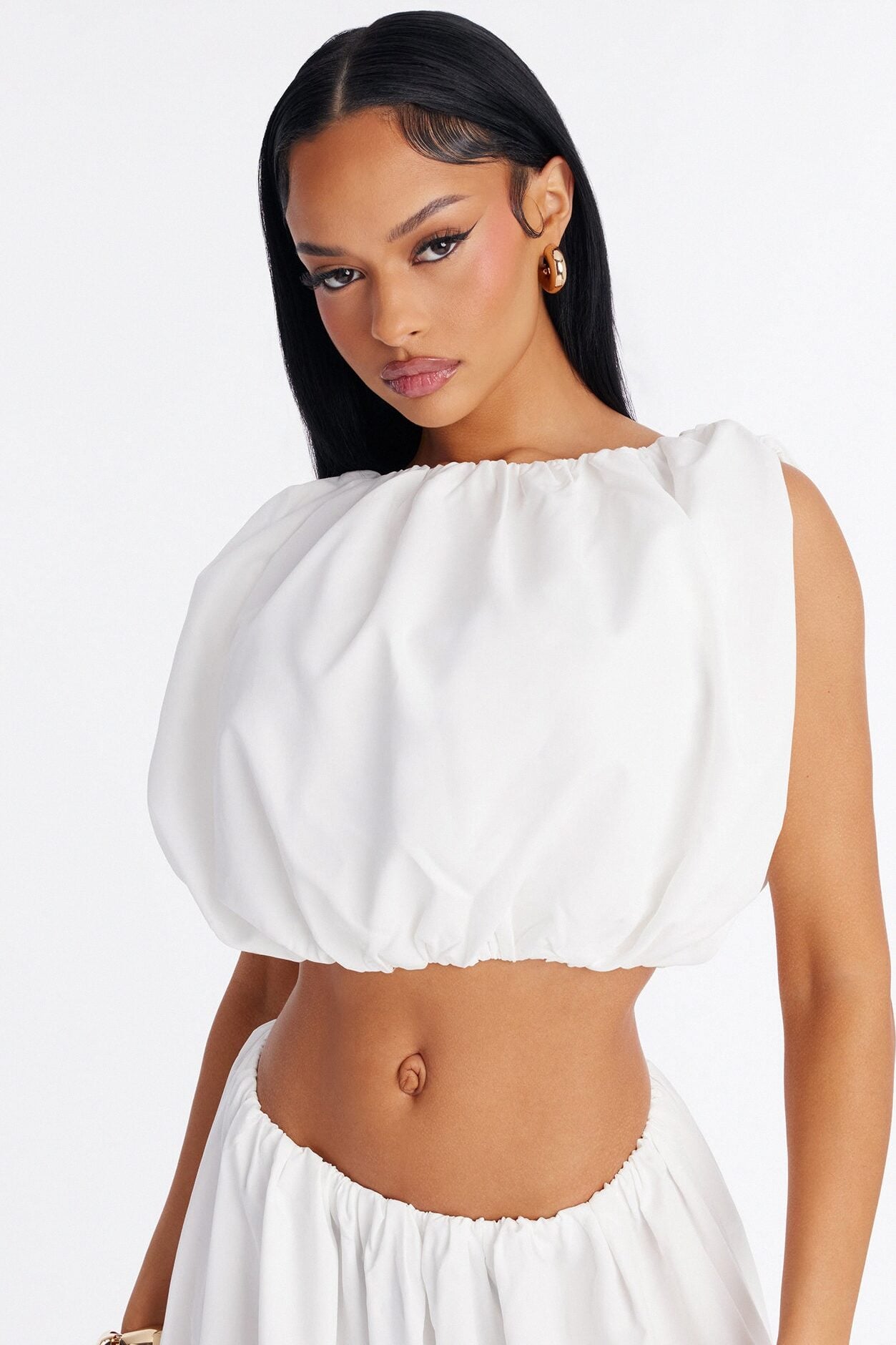 Willow Poplin Maxi Skirt - White image 2