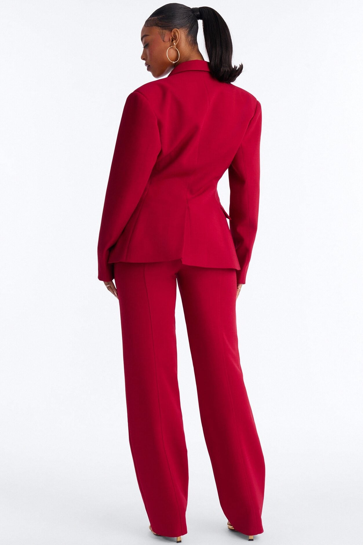Empire Essentials Double Breasted Blazer - Red image 4