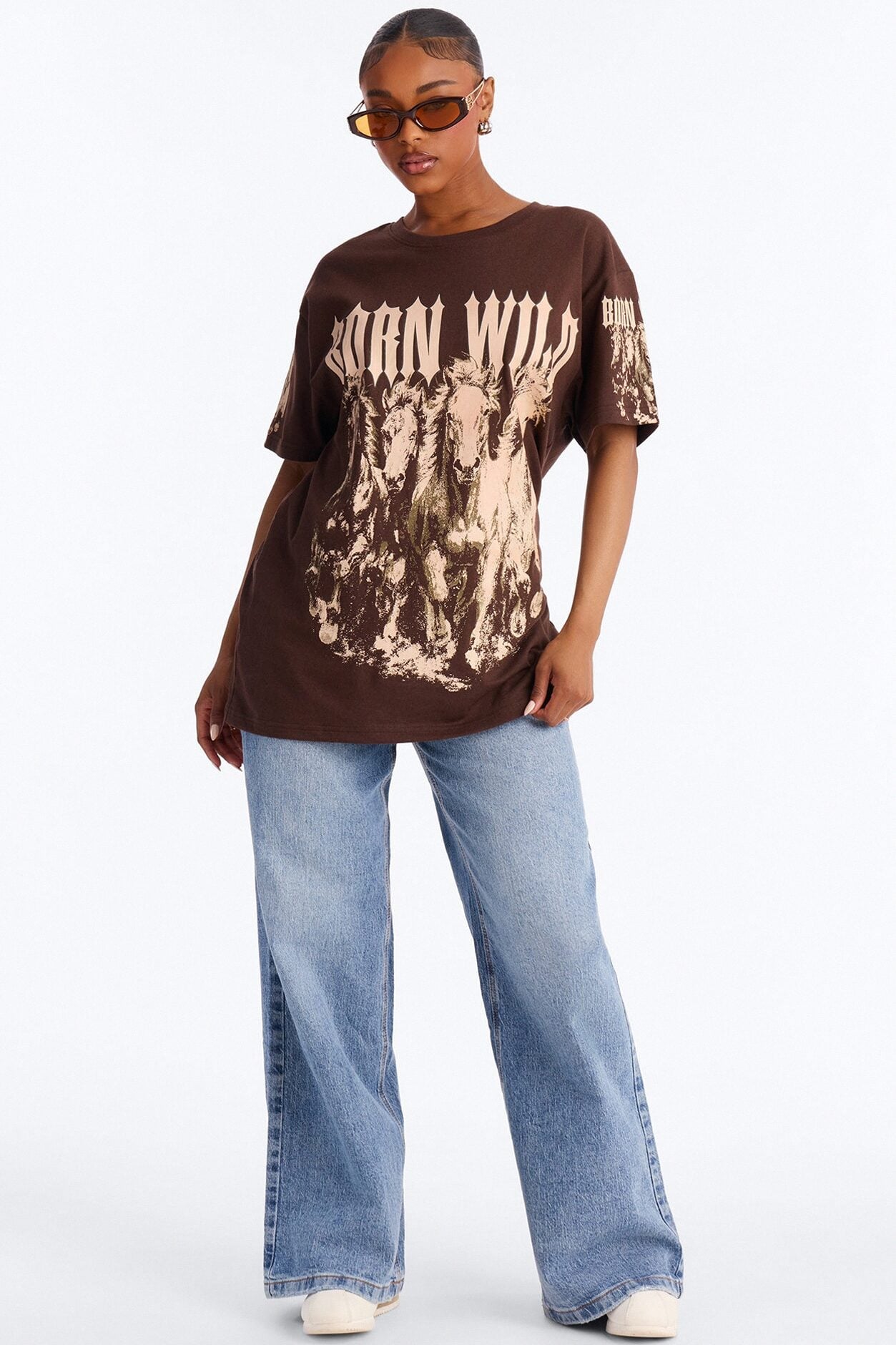 Born Wild Western Tee - Chocolate image 2