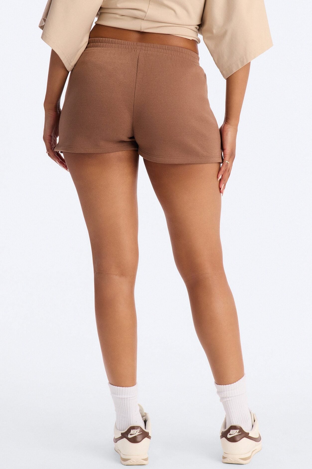 Jessica Fleece Lounge Micro Sweatshort - Mocha image 4