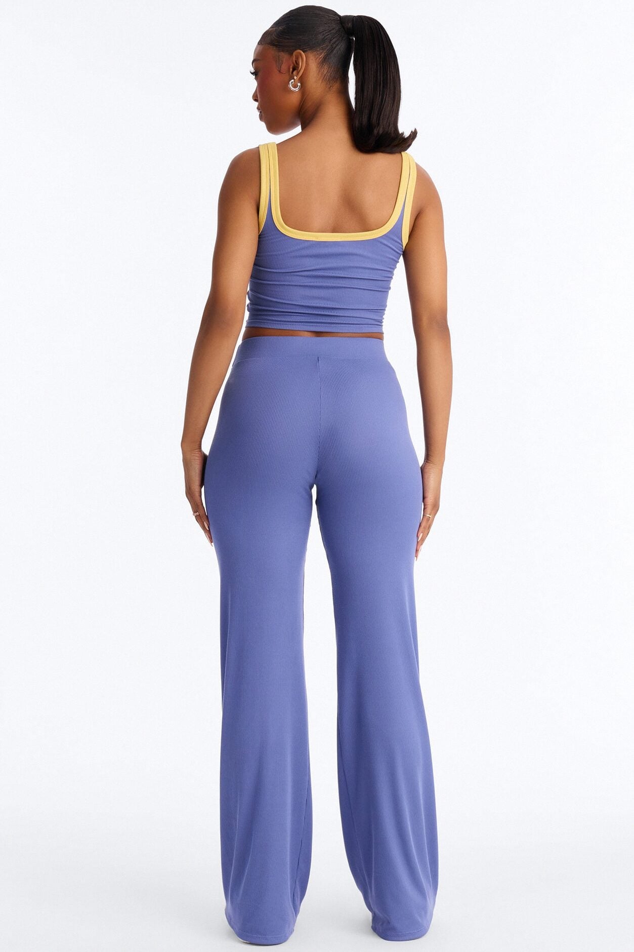 Mica Ribbed Pant Set - Denim image 4