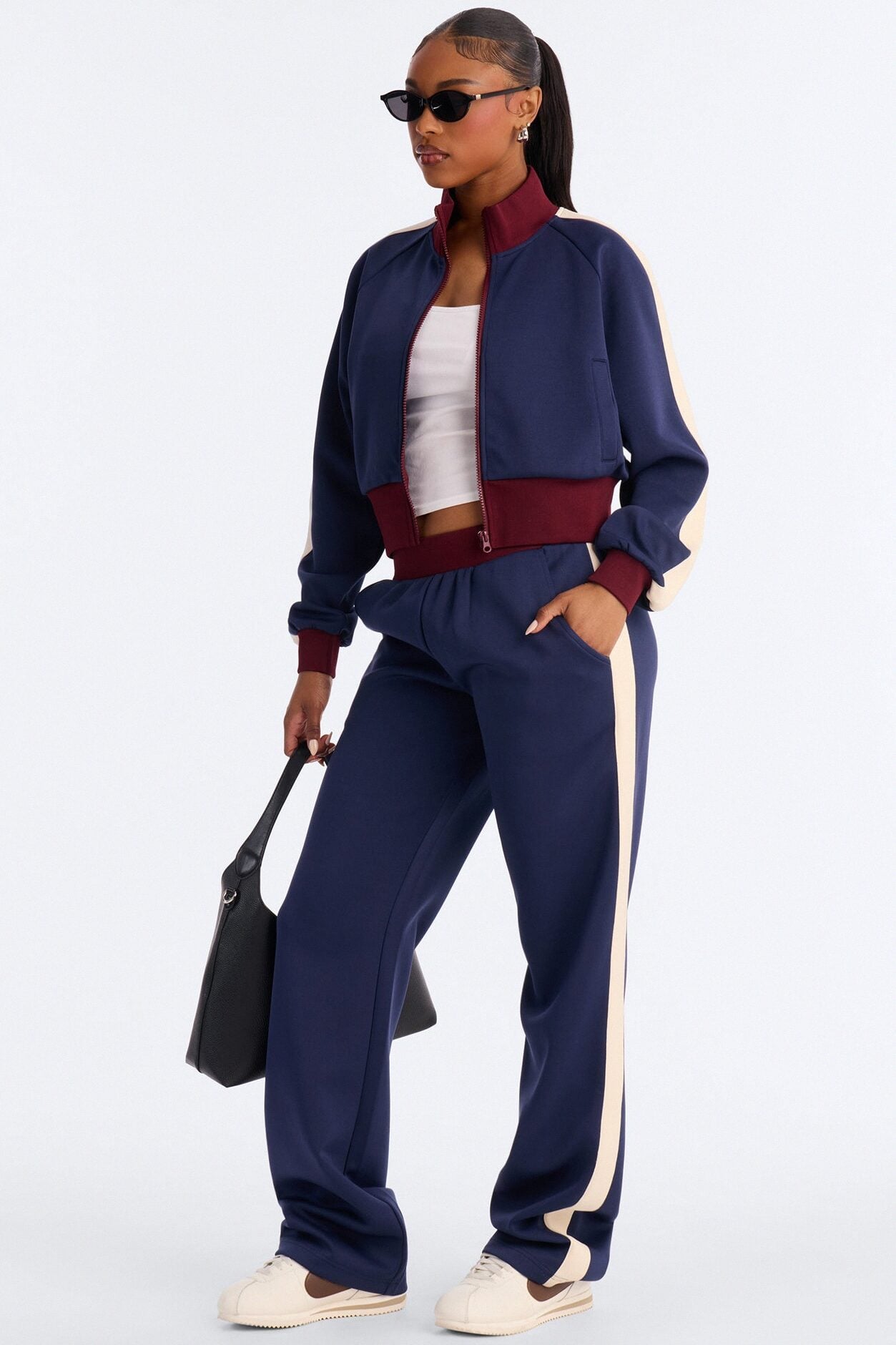 Power Trip Scuba Funnel Neck Jacket - Navy/combo image 2