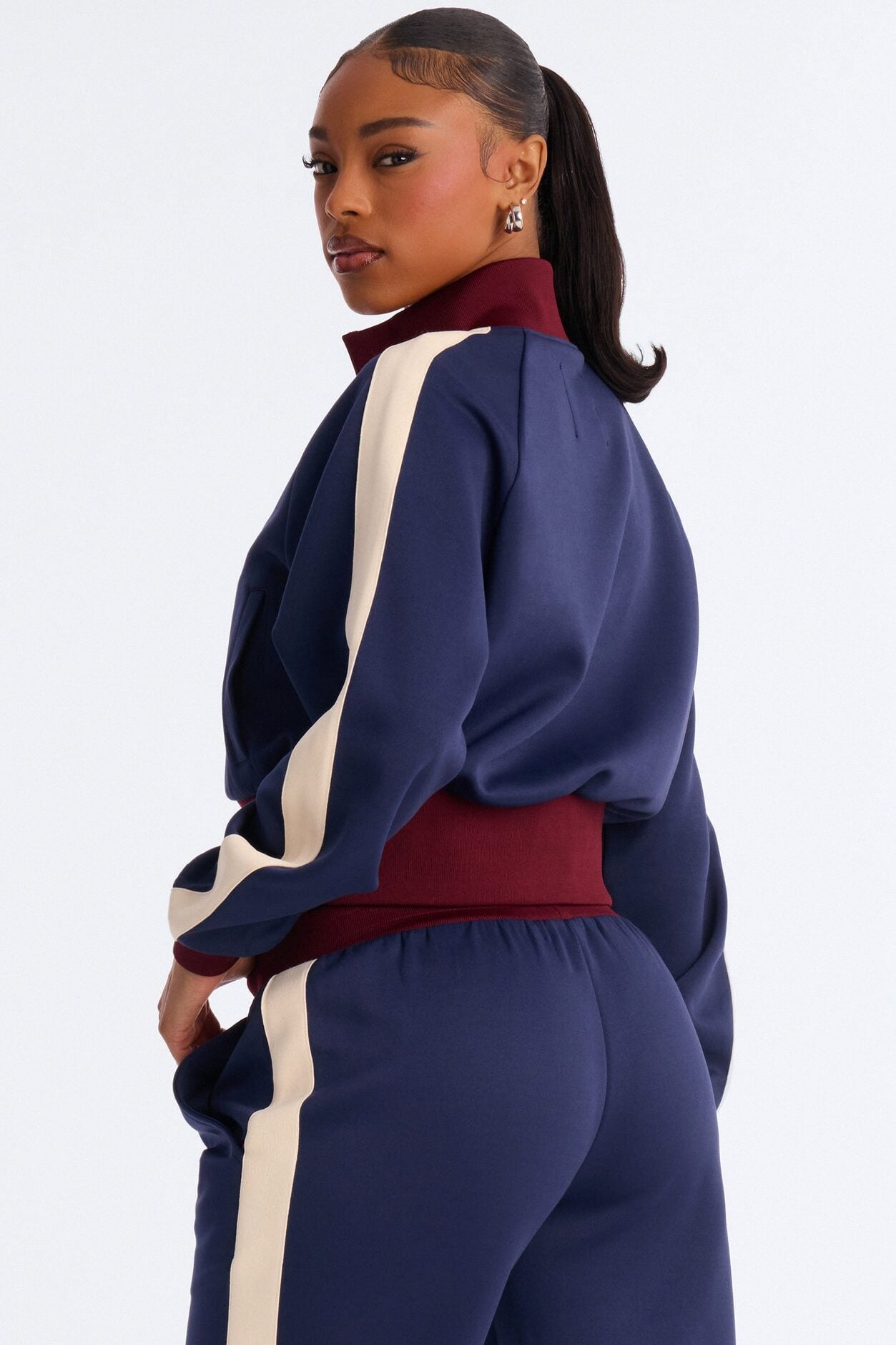 Power Trip Scuba Funnel Neck Jacket - Navy/combo image 4