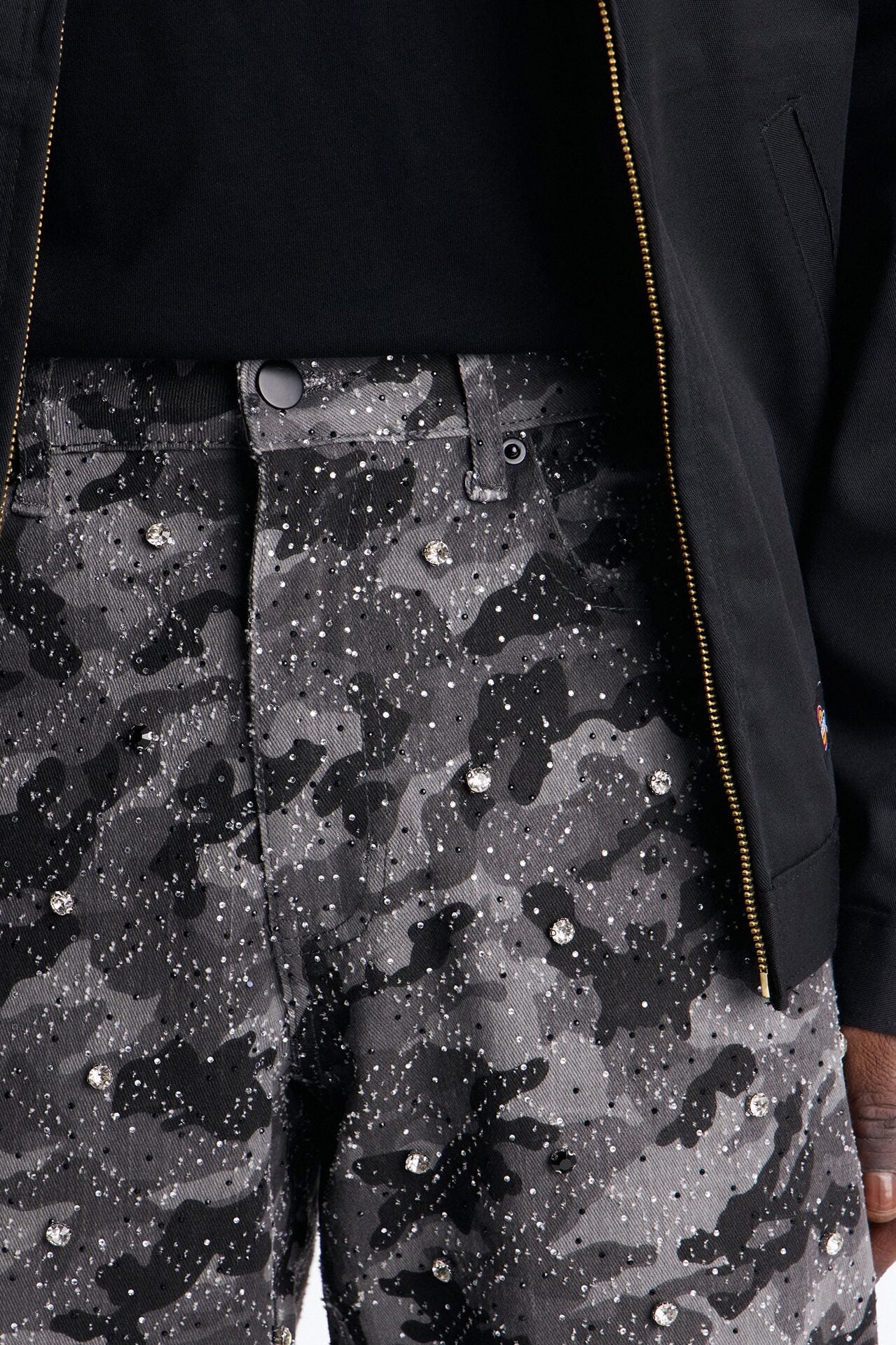 Slim Embellished Hex Pant - Black image 3