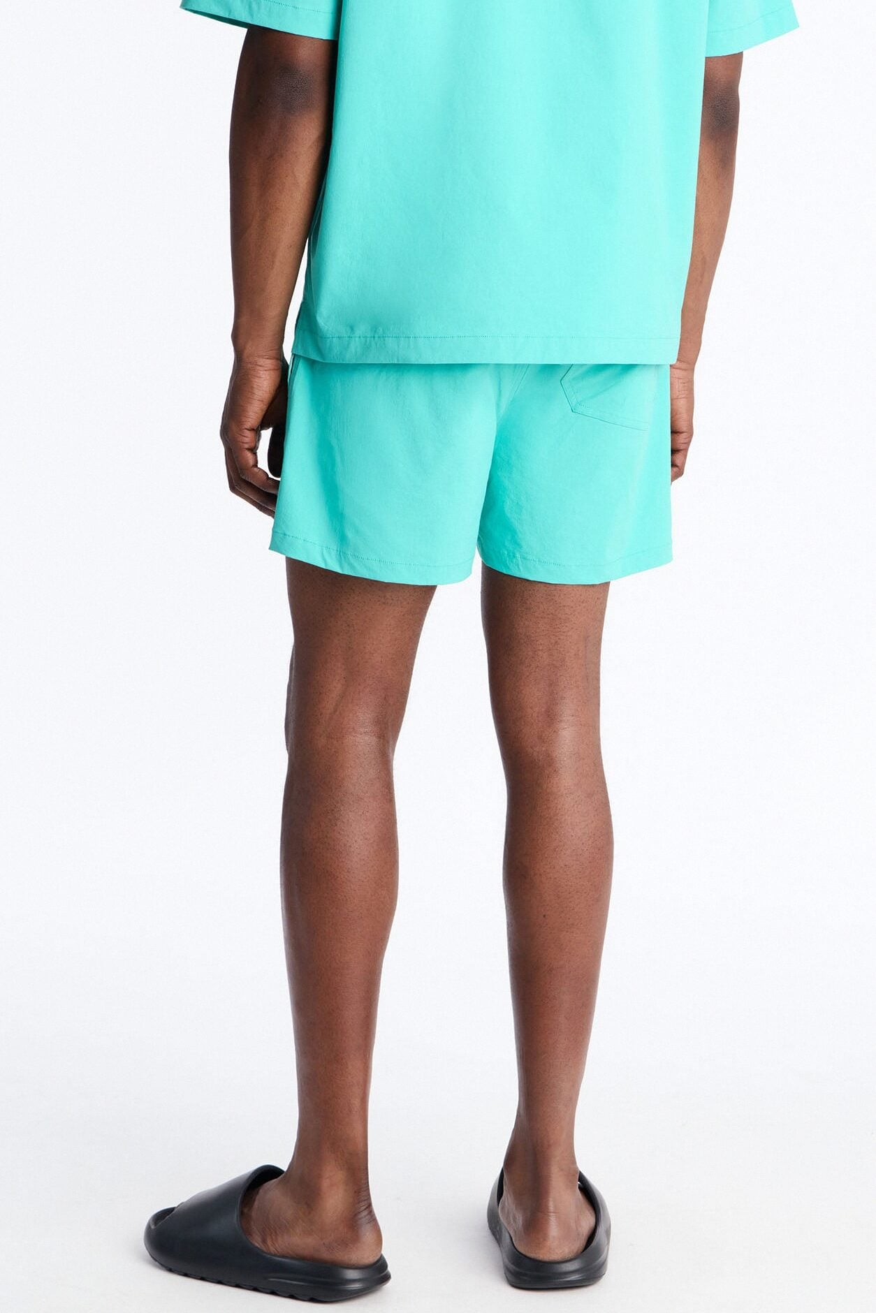 Montez Stretch Swim Trunk 4″ - Teal image 3