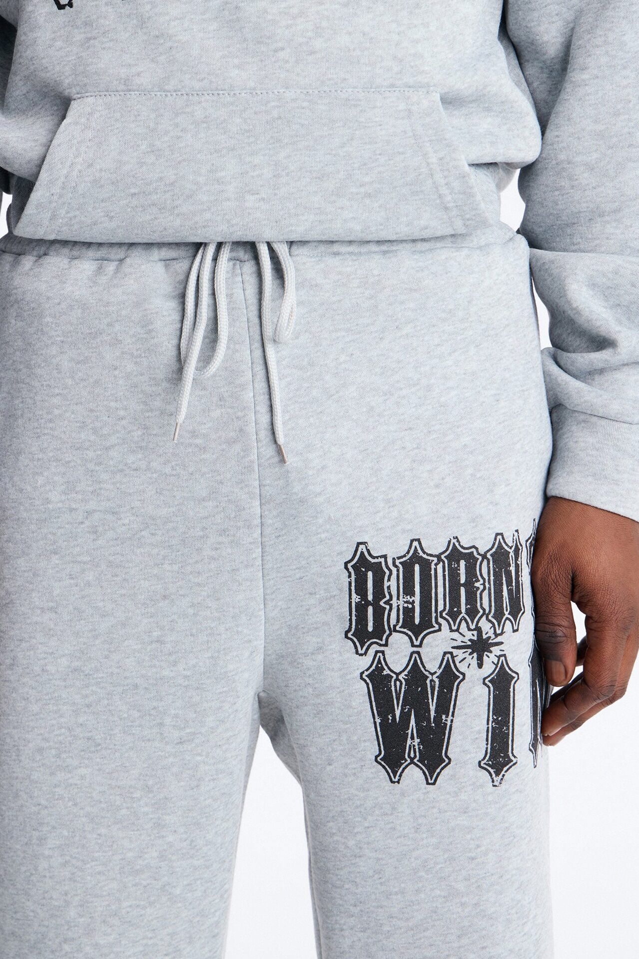 Born To Win Sweatpants - Heather Grey image 2