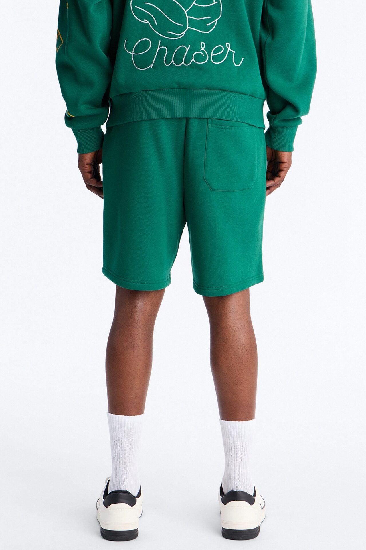 Paper Chasers Chain Stitch Sweatshorts - Green image 4