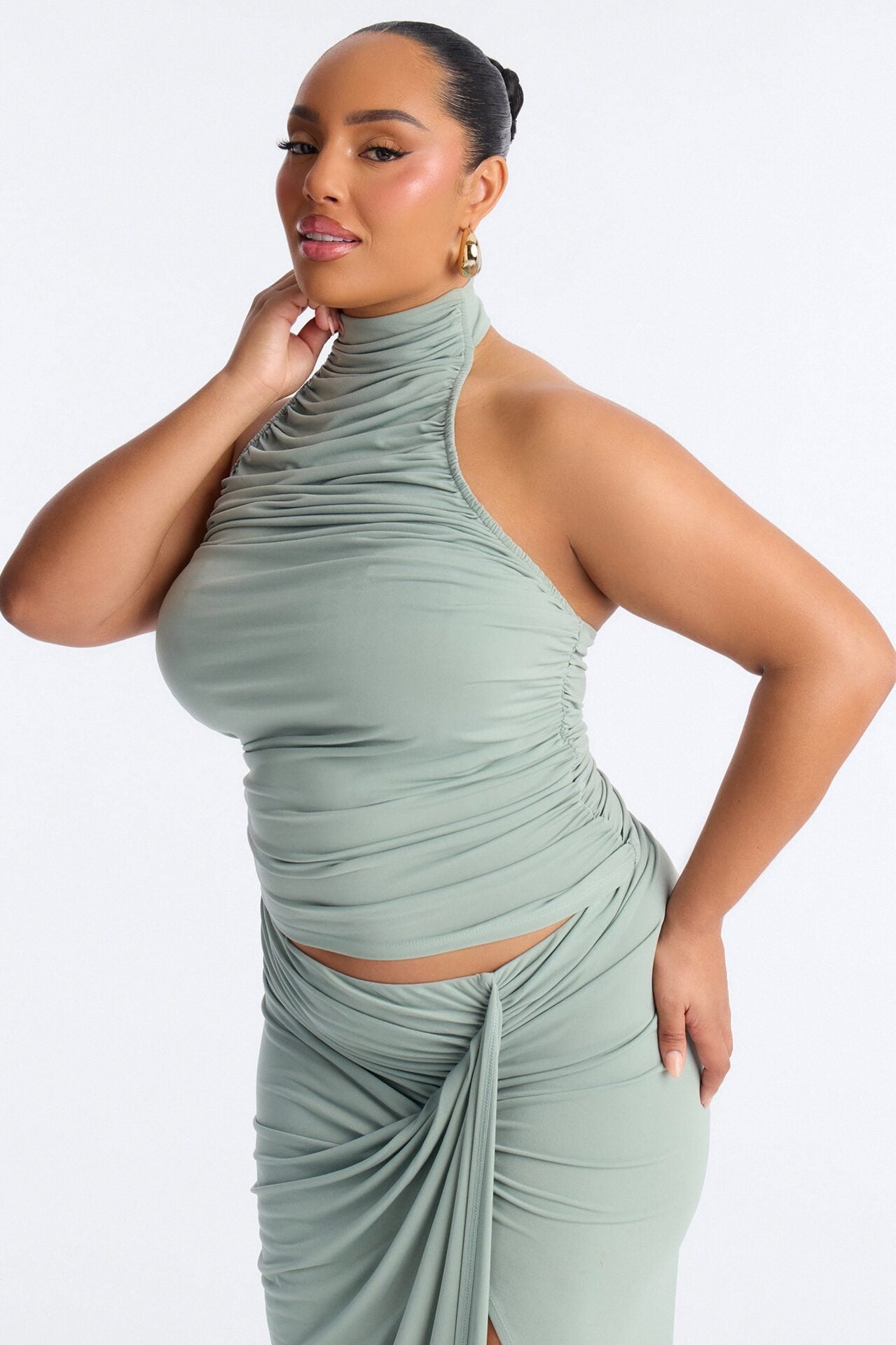 Zadie Maxi Skirt Set - Sage image 7