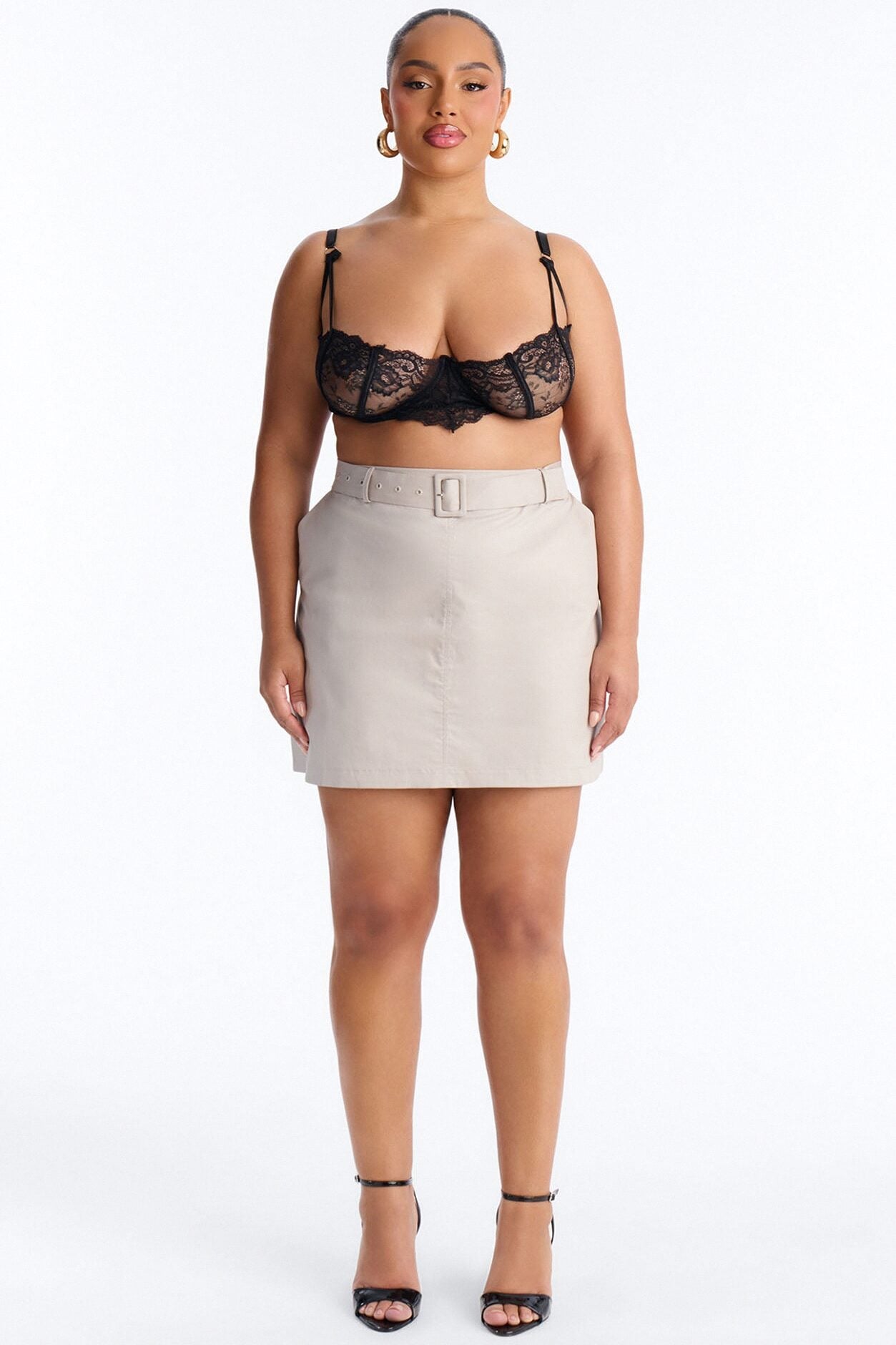 Fall For Me Trench Micro Mini Skirt - Taupe image 5