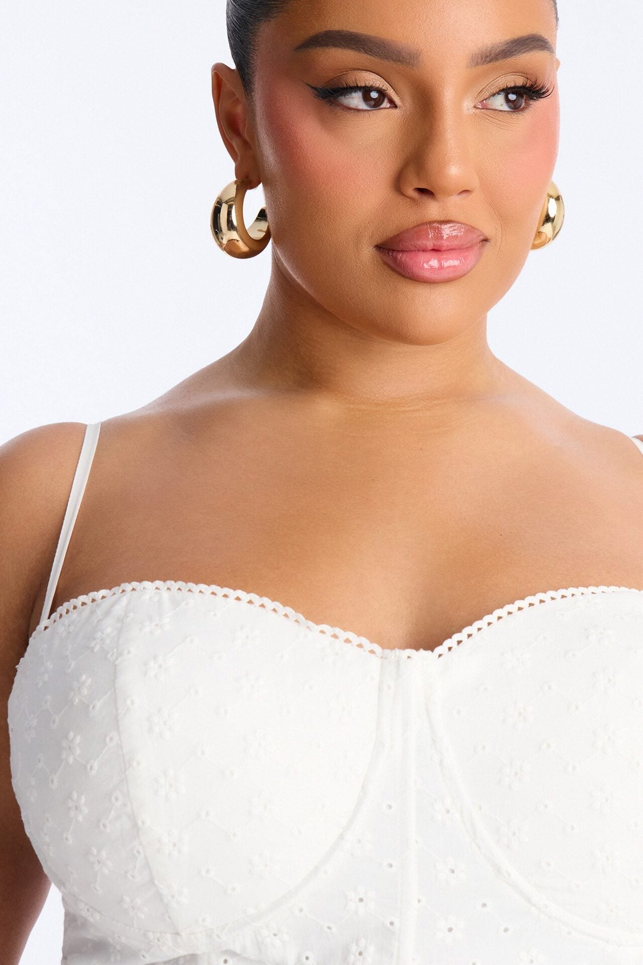 Sweet Pea Eyelet Mini Dress - White image 7