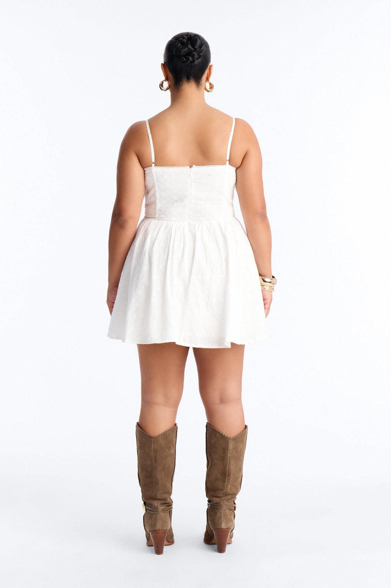 Sweet Pea Eyelet Mini Dress - White image 8
