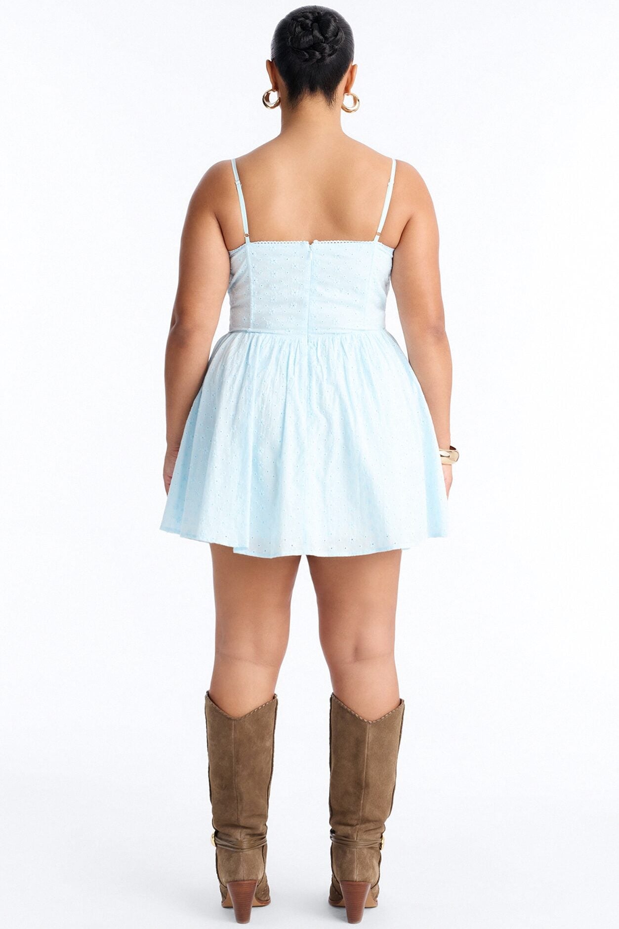 Sweet Pea Eyelet Mini Dress - Light Blue image 8