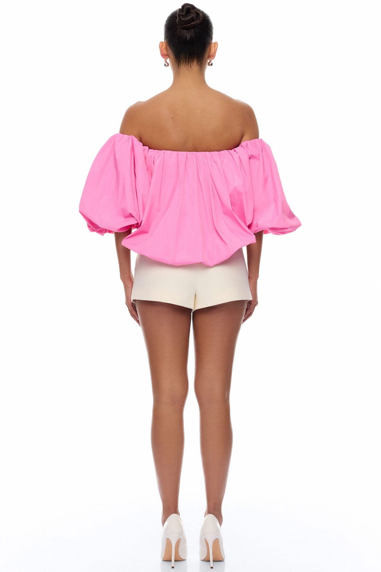 Olyvia Off Shoulder Taffeta Top - Pink image 4