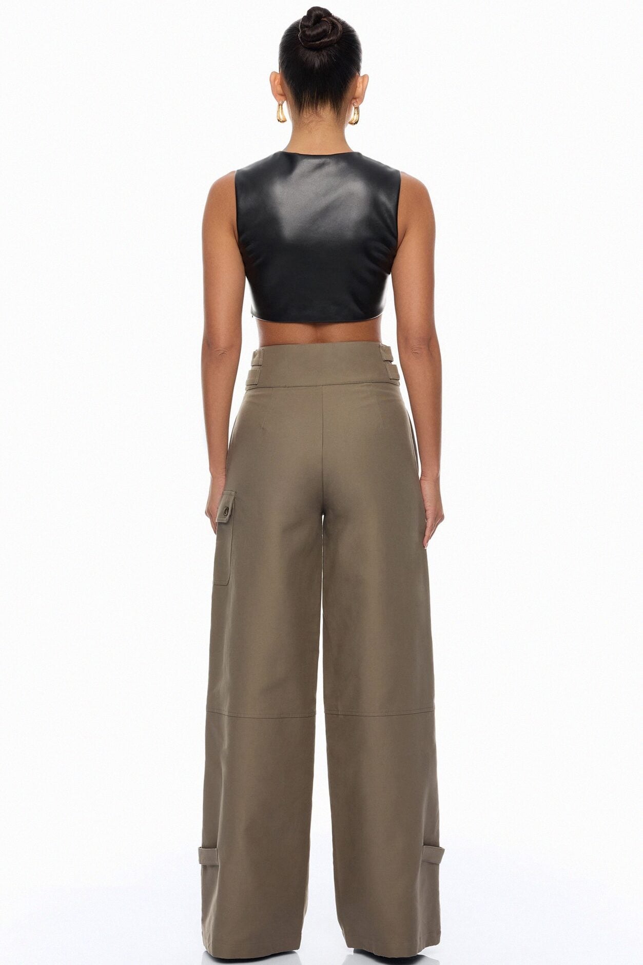 Marcella Cargo Wide Leg Pant - Olive image 5