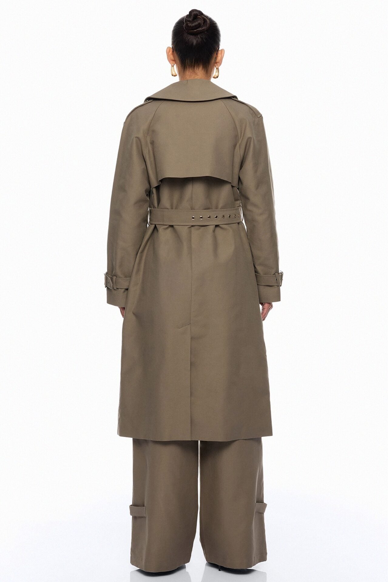 Marcella Double Breasted Coat - Olive image 4