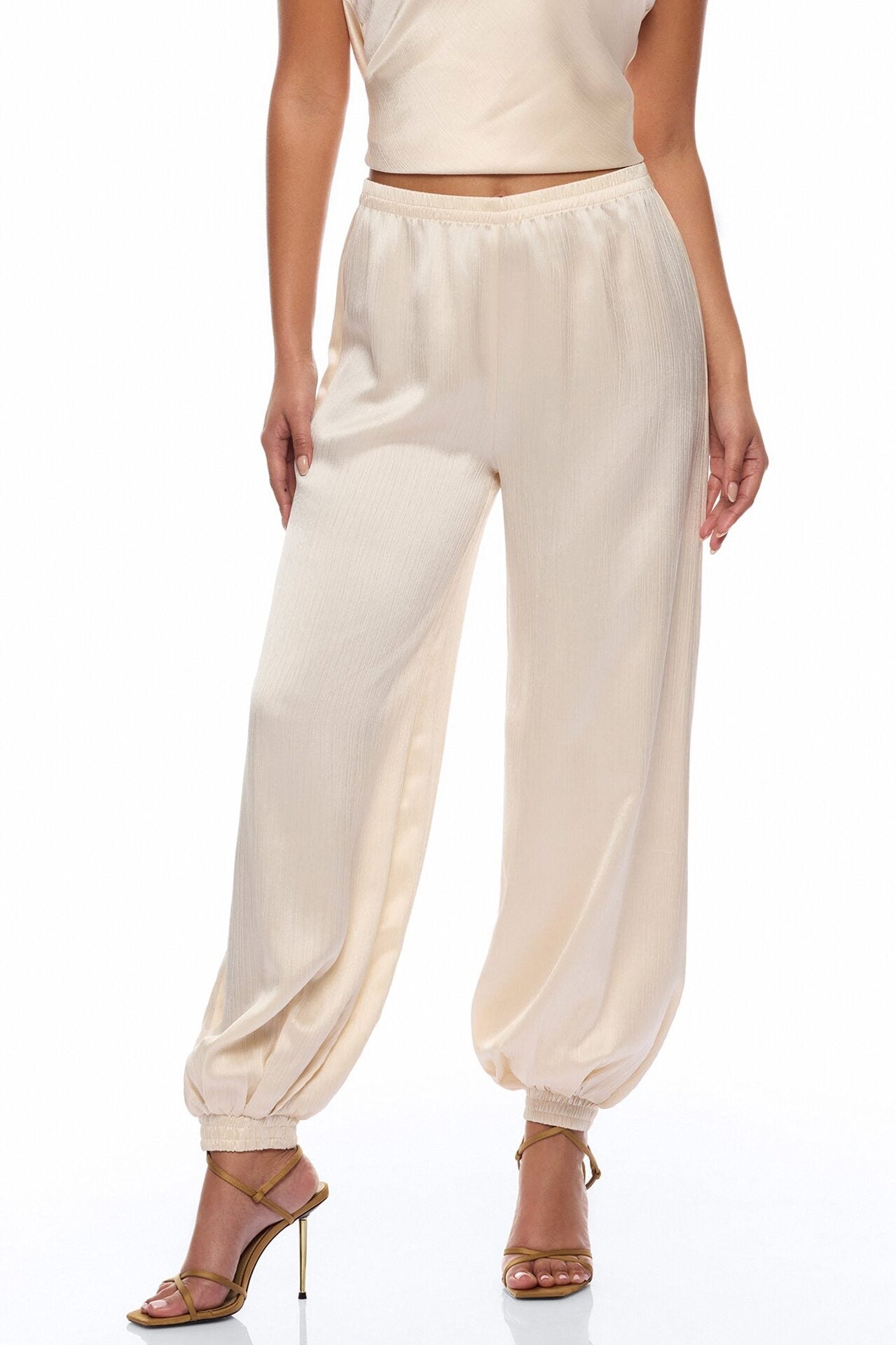 Nicolette Satin Balloon Pant - Champagne image 2