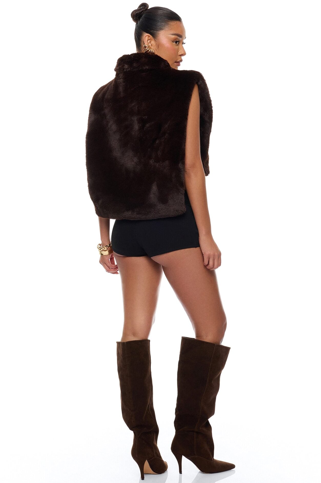 At The Slopes Faux Fur Vest - Brown image 4