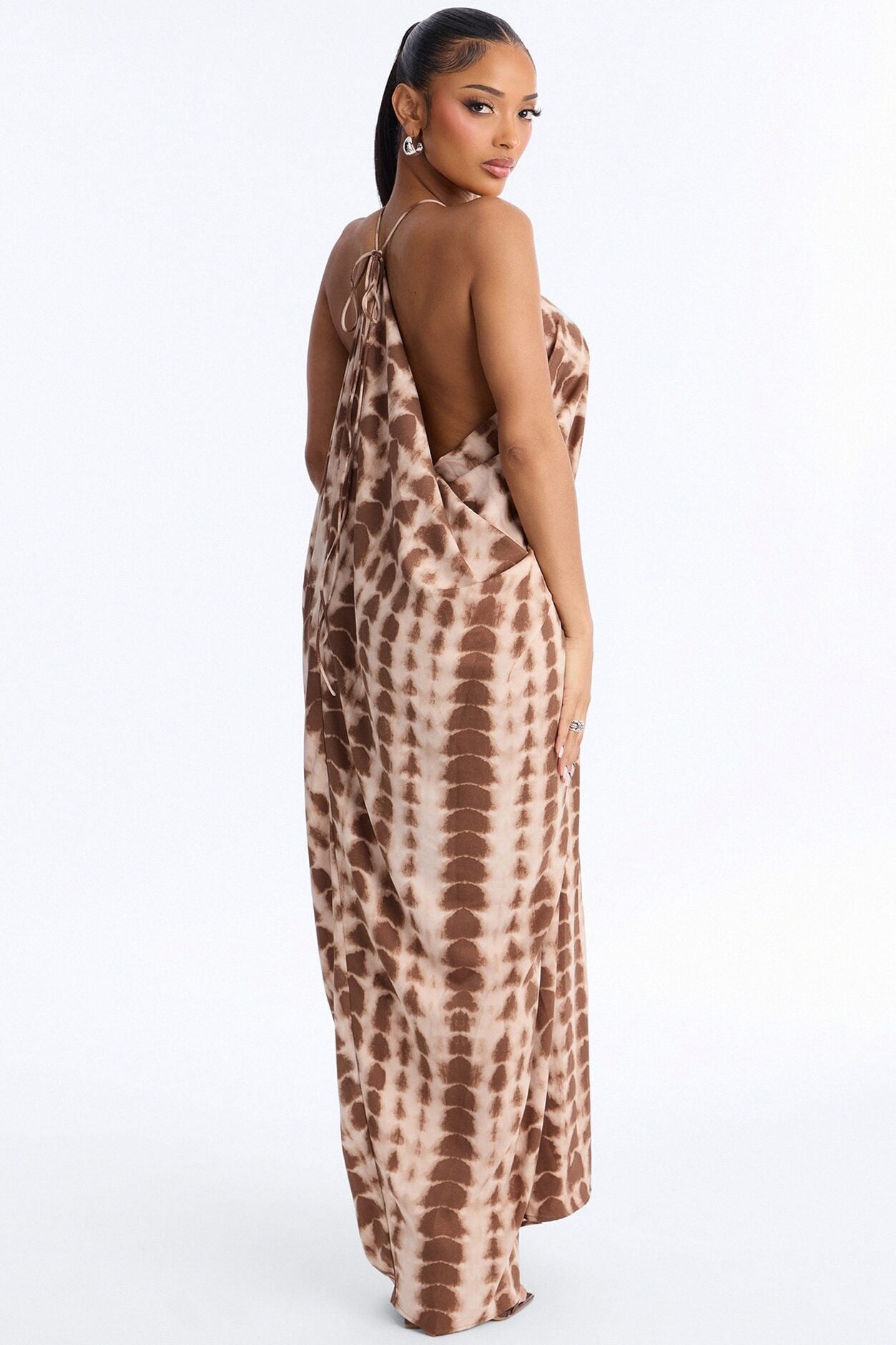 So Effortless Draped Maxi Dress - Brown/combo image 3