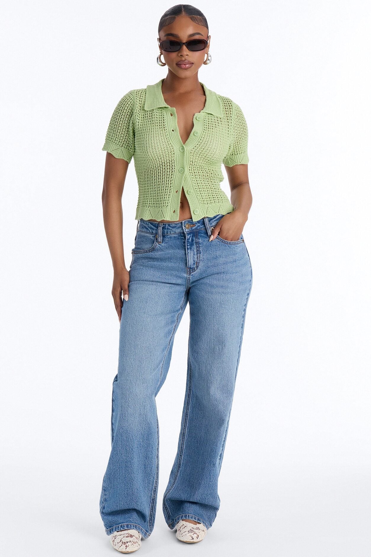 Jazzy Sweater Shirt - Sage image 2