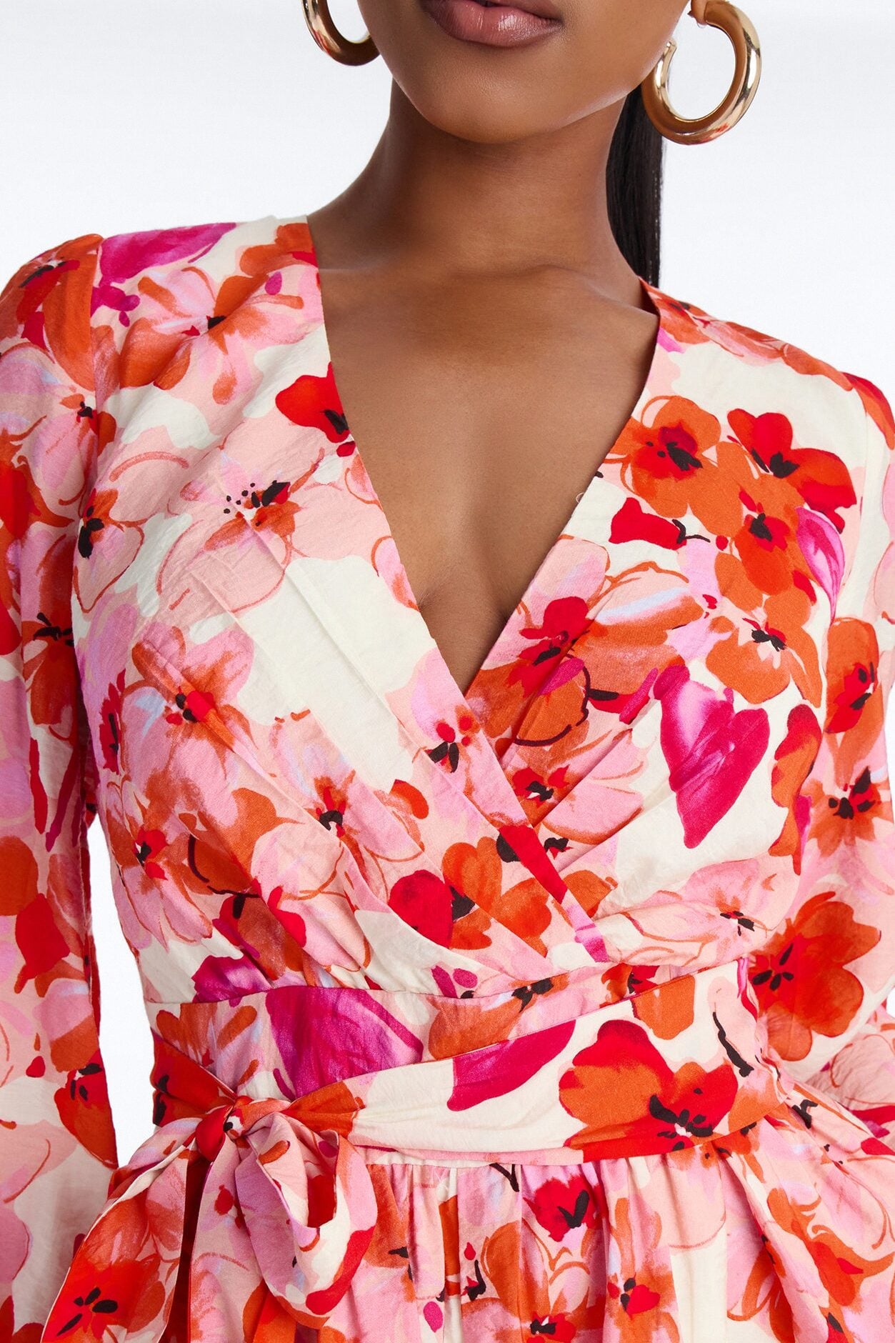 Fia Floral Ruffle Romper - Pink image 3