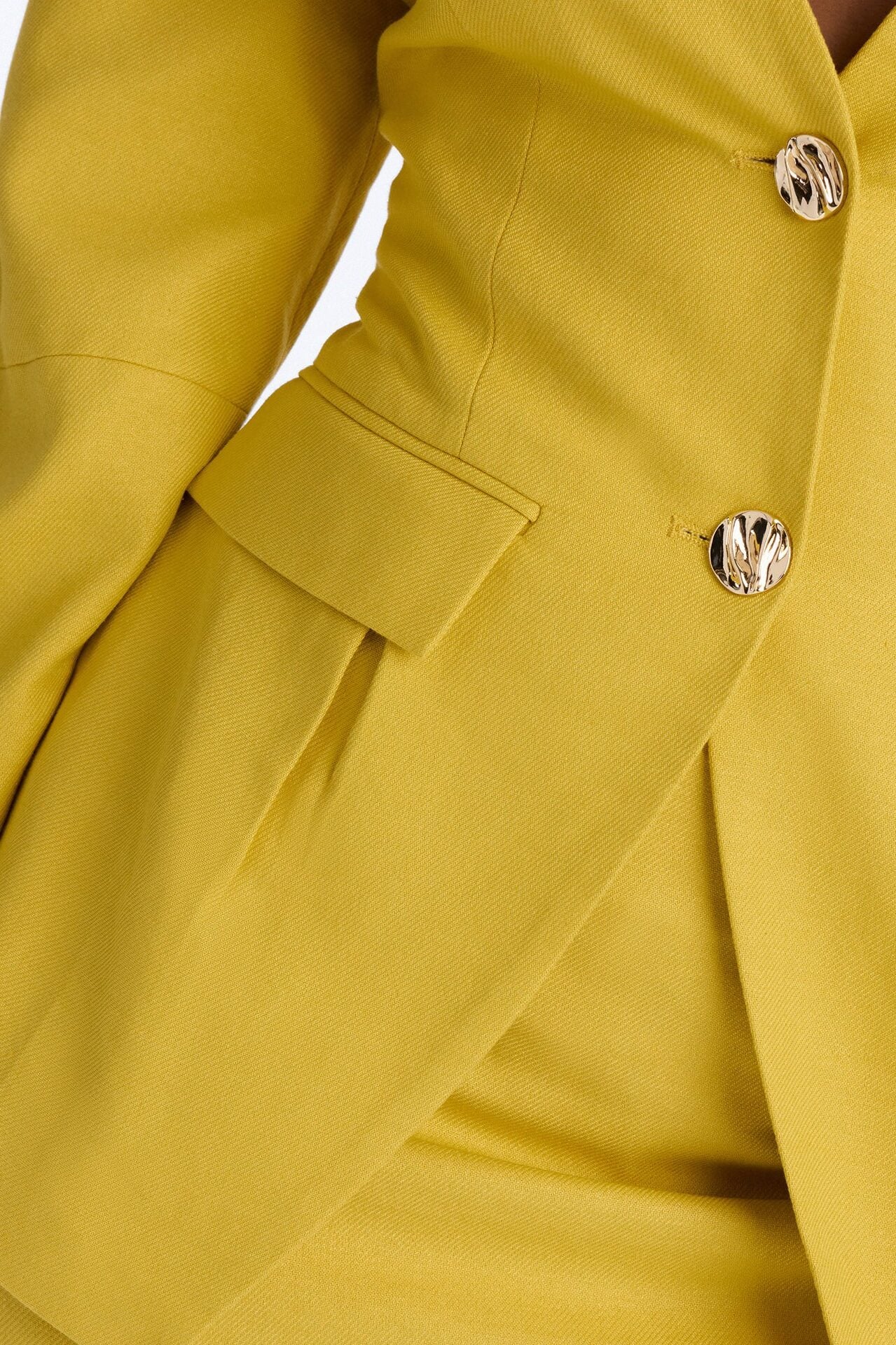 No More Questions Twill Blazer Skort Set - Yellow image 3