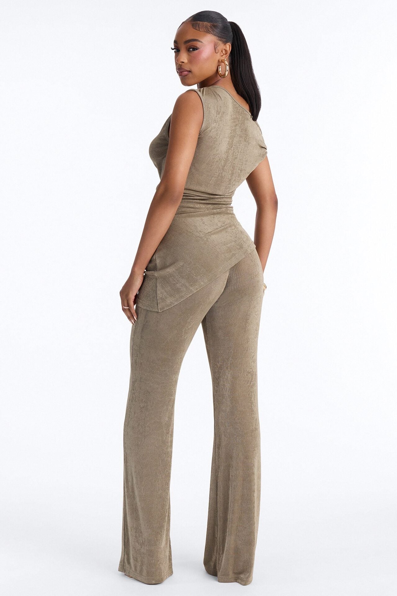 Silvia Slinky Pant Set - Olive image 4