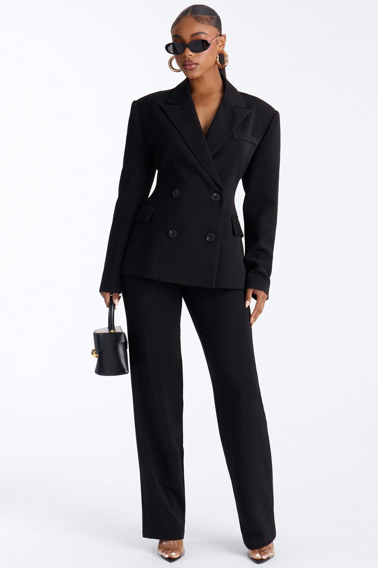 Empire Essentials Double Breasted Blazer - Black image 2